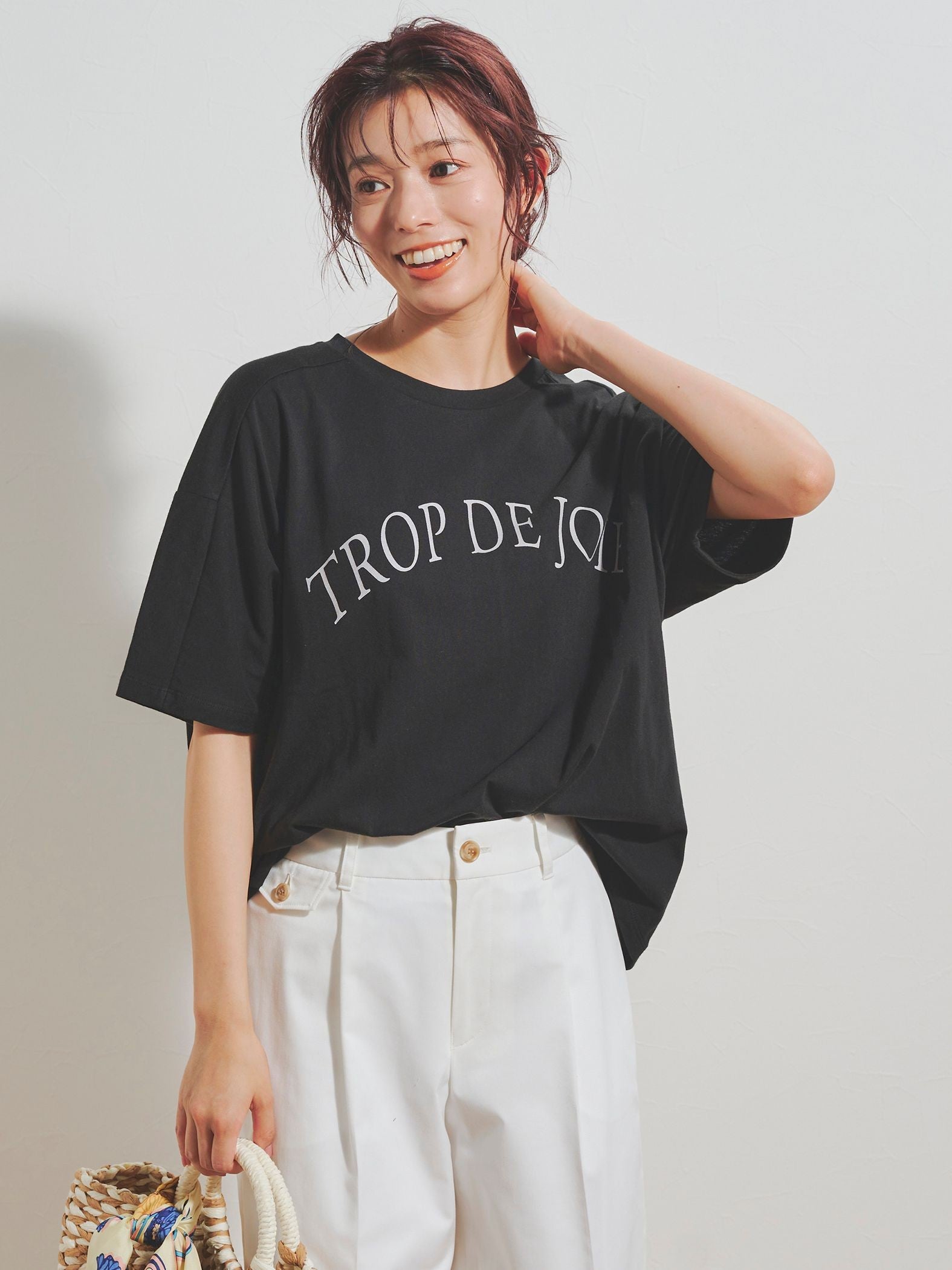 グログランラインロゴTシャツ≪手洗い可能≫