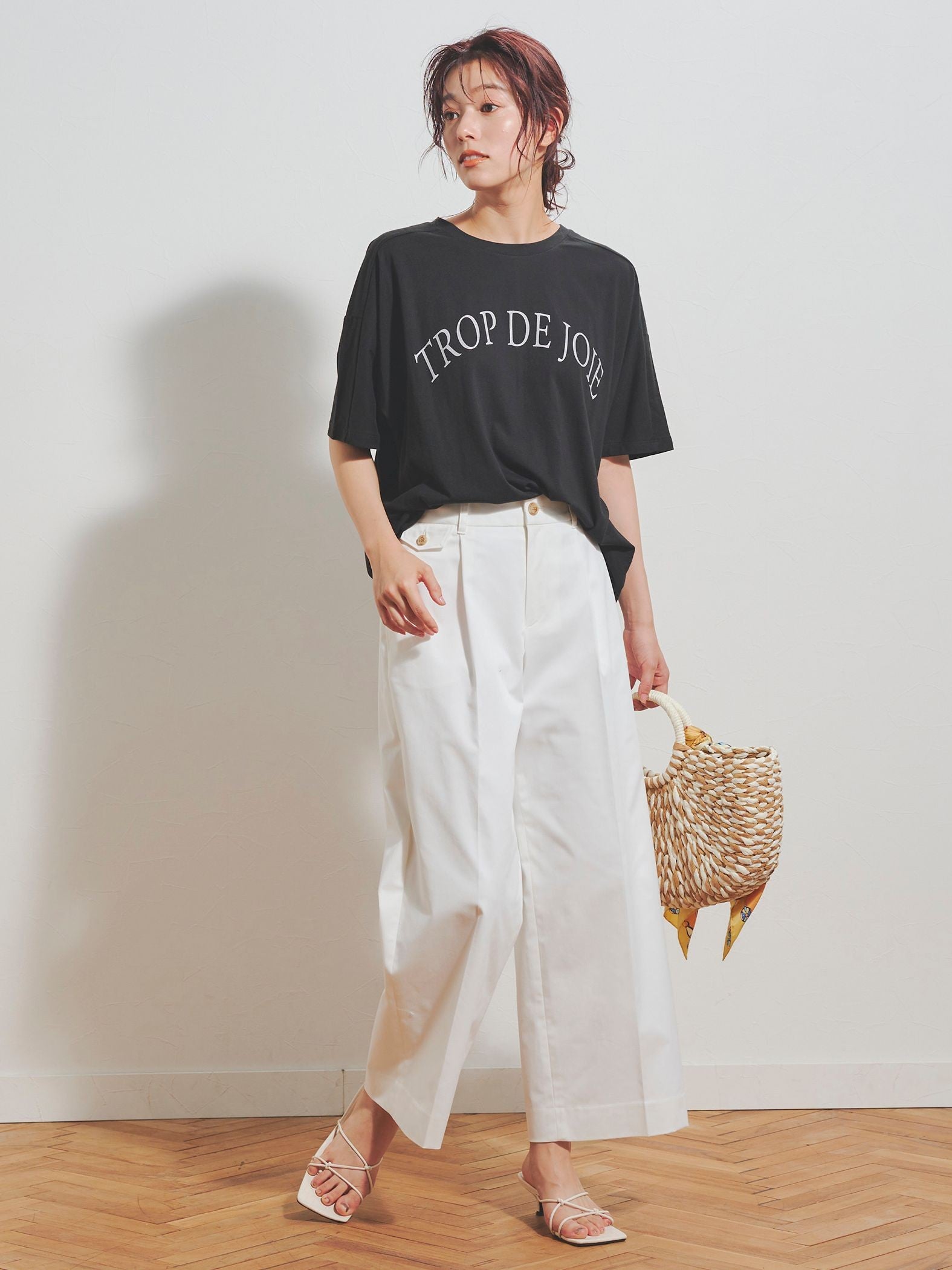 グログランラインロゴTシャツ≪手洗い可能≫