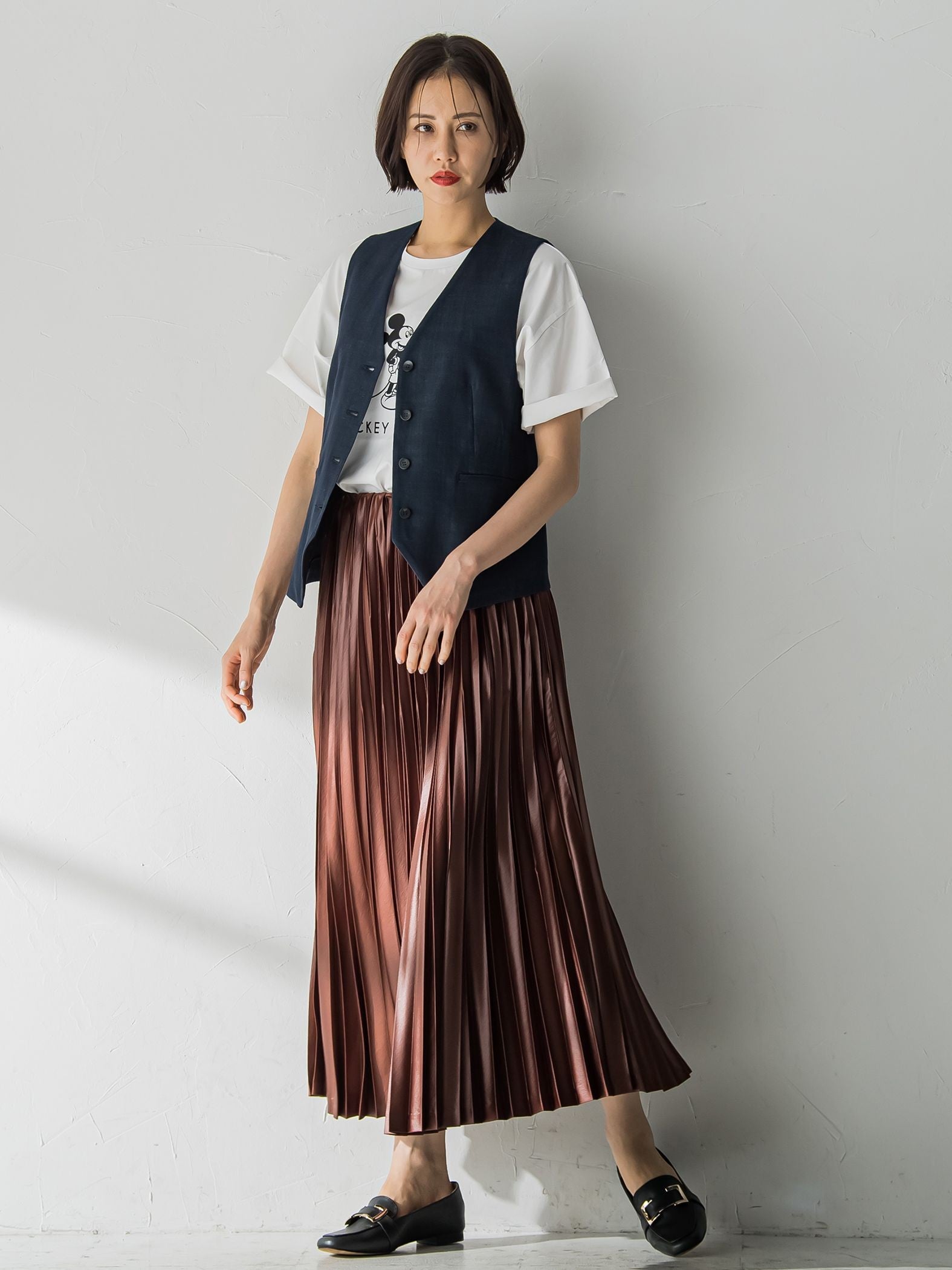【おとなデニム】マニッシュジレ≪洗える≫