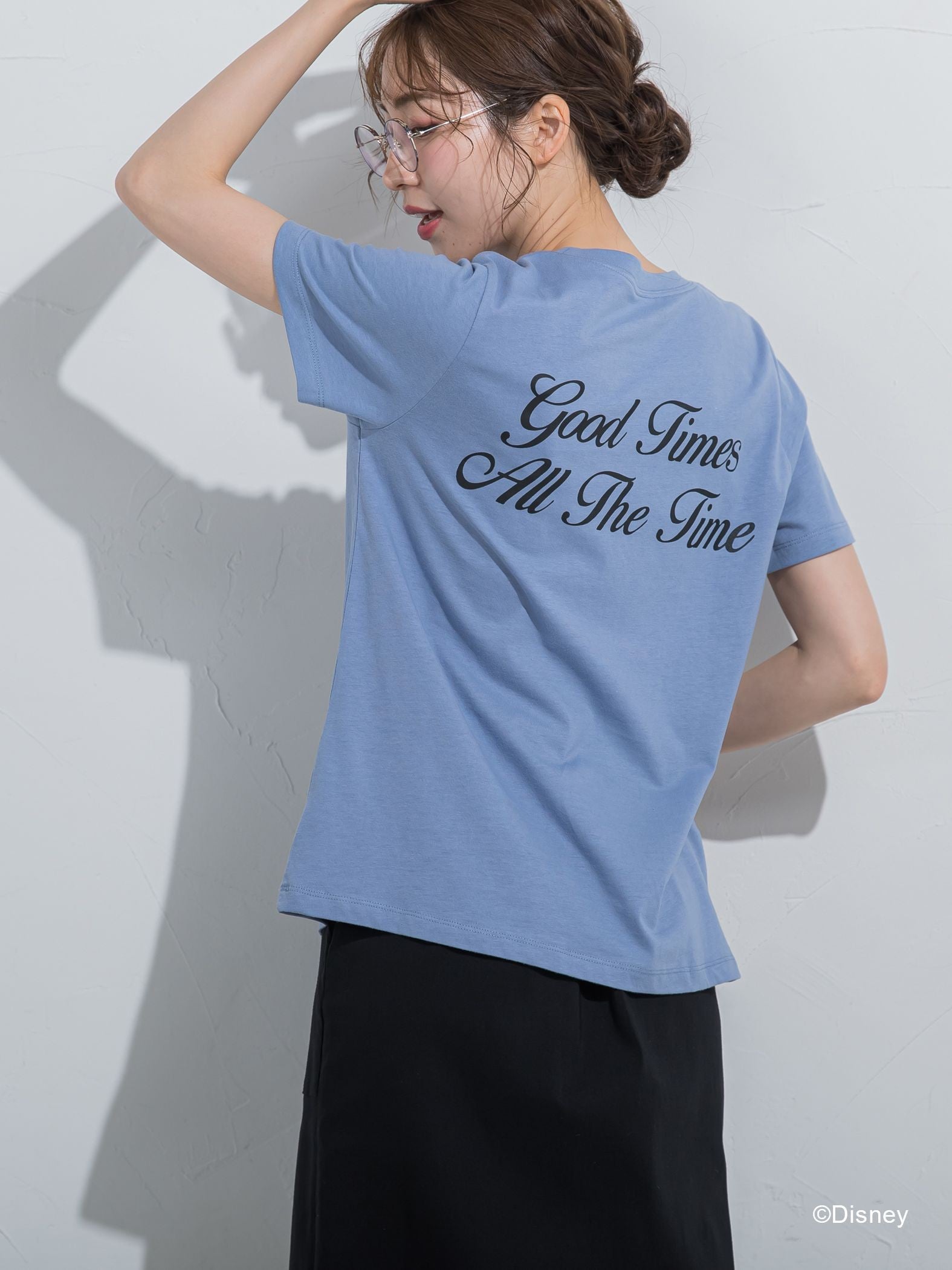 【DISNEY/ディズニー ミッキーマウス】MICKEYコンパクトサイズTシャツ《洗濯機で洗える》