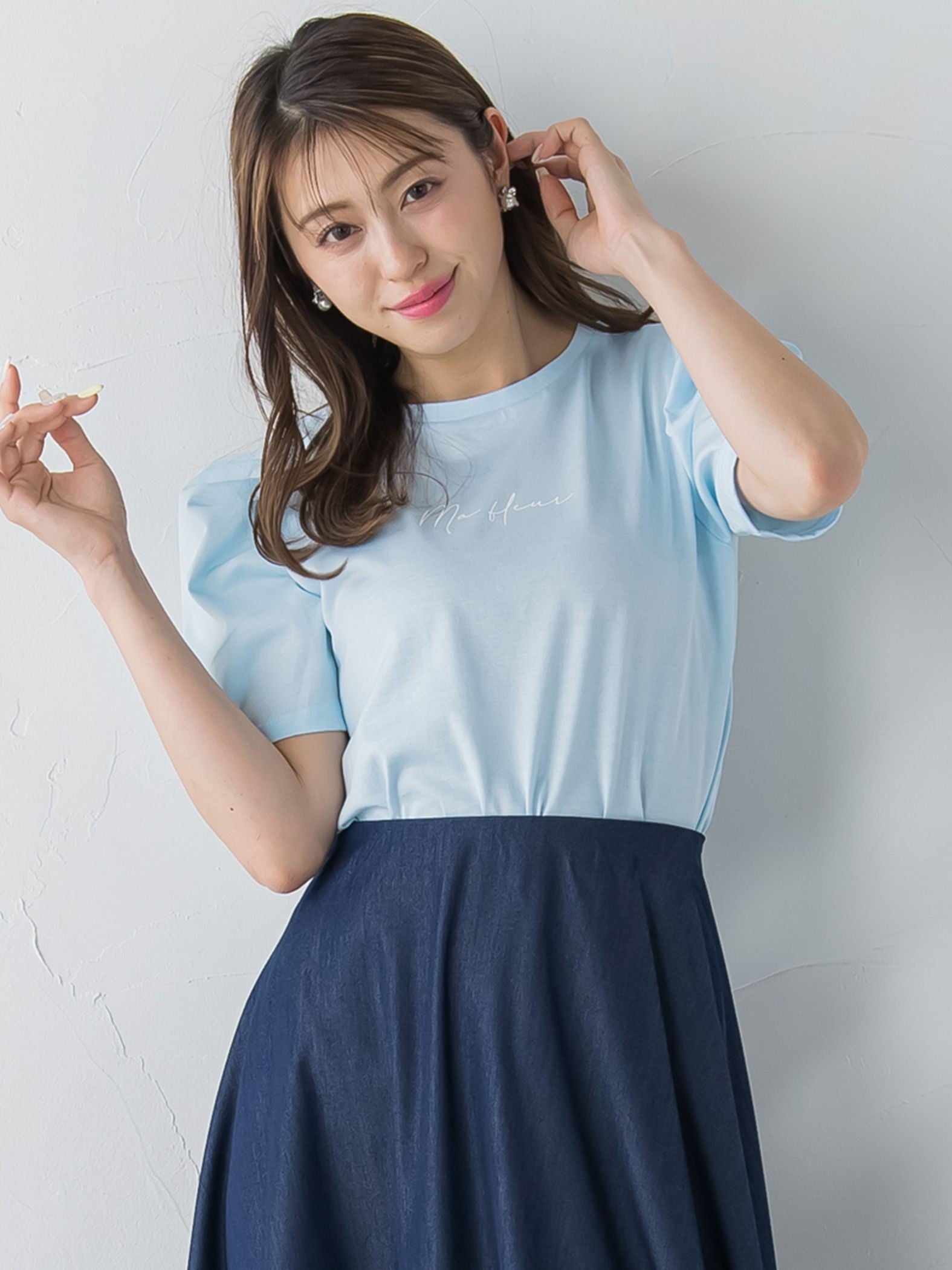 ショルダーパフロゴT≪洗濯機で洗える≫