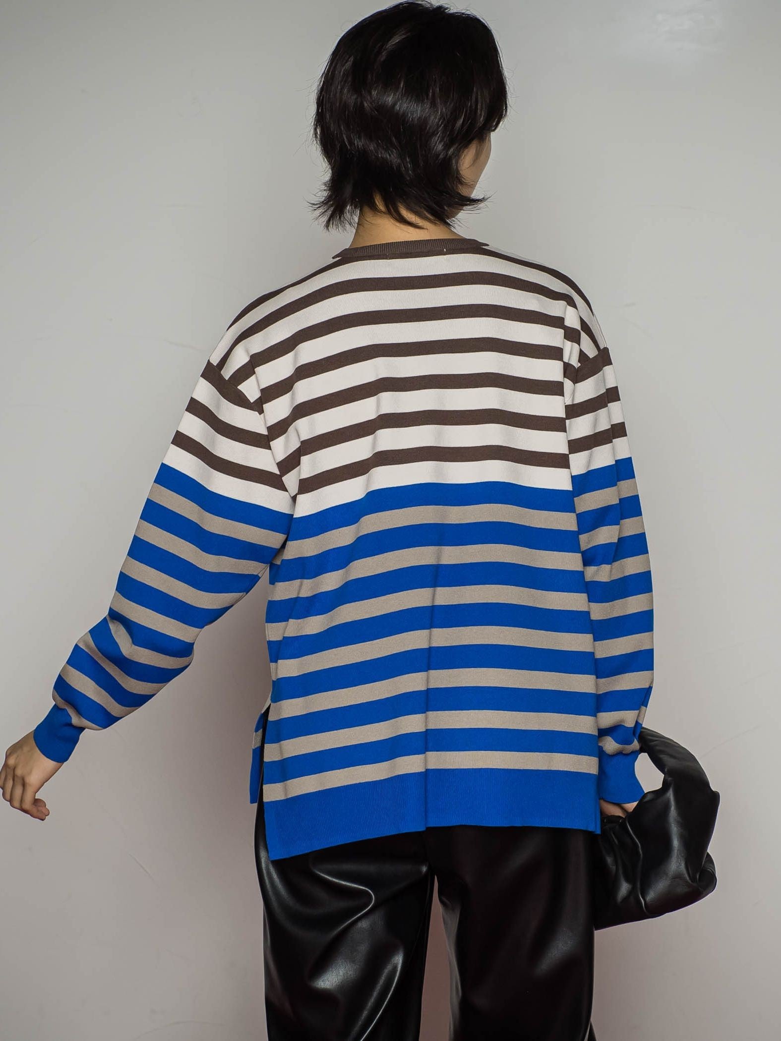 【BIOGRACE】ハート刺繍スウェットライクニットプルオーバー≪手洗い可能≫