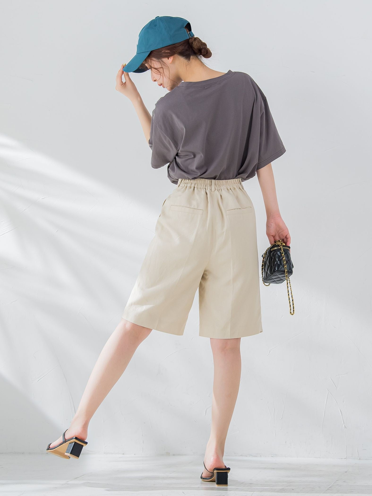 【畔勝遥さんコラボ商品】《unisex》Palm treeフォトプリントTシャツ《洗濯機で洗える》