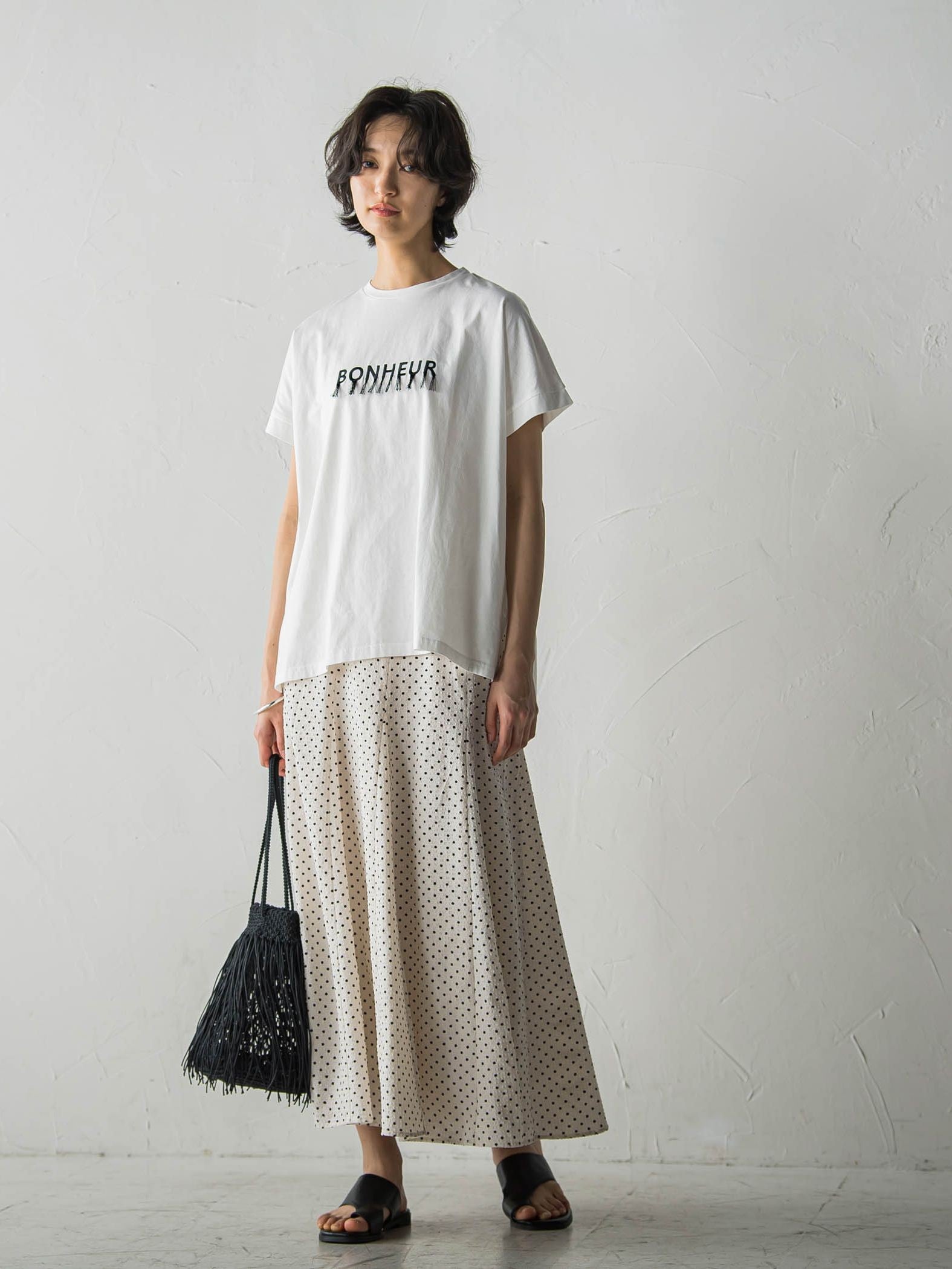 フリンジロゴTシャツ≪洗濯機で洗える≫