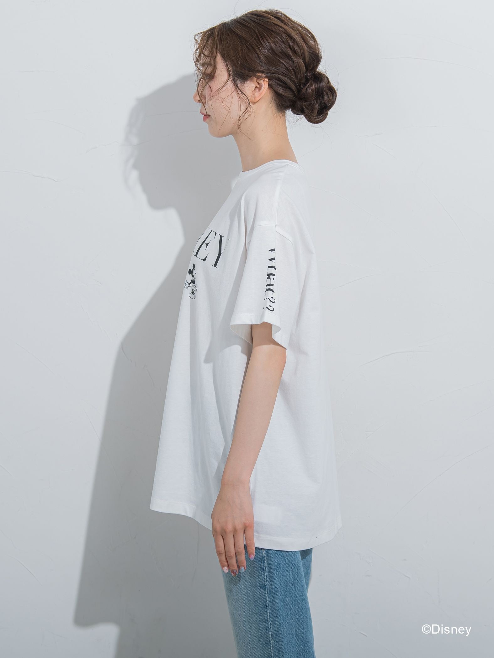 【DISNEY/ディズニー ミッキーマウス】MICKEYオーバーサイズTシャツ《洗濯機で洗える》