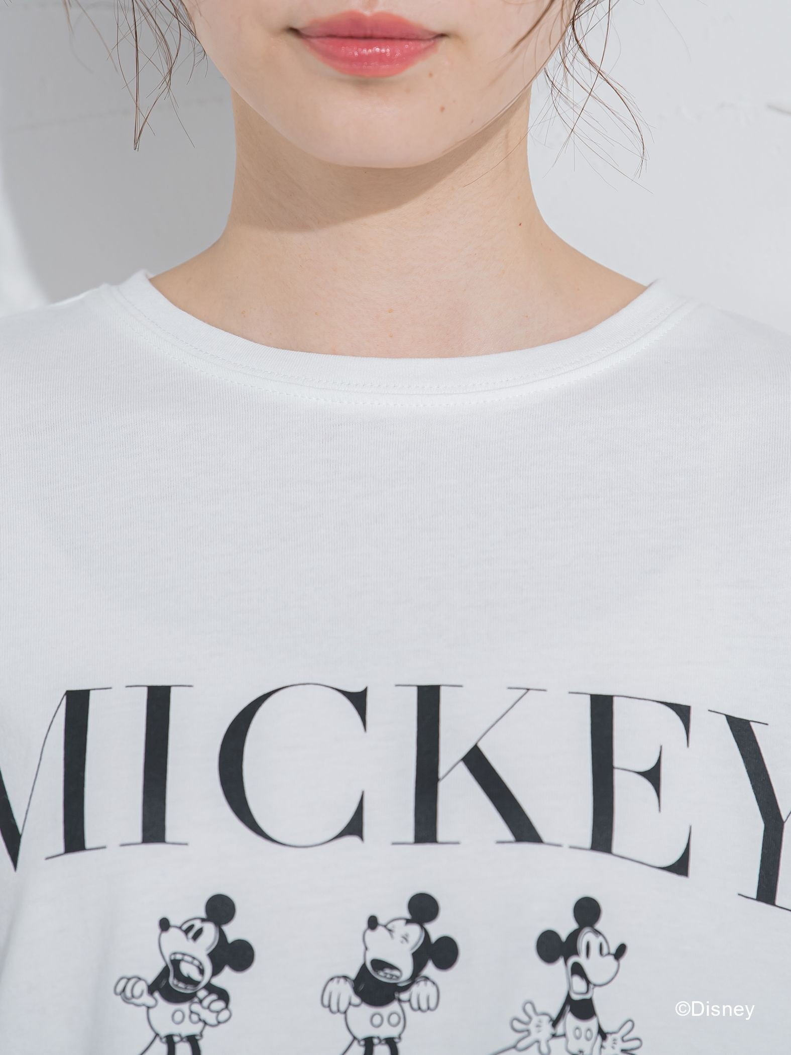 【DISNEY/ディズニー ミッキーマウス】MICKEYオーバーサイズTシャツ《洗濯機で洗える》