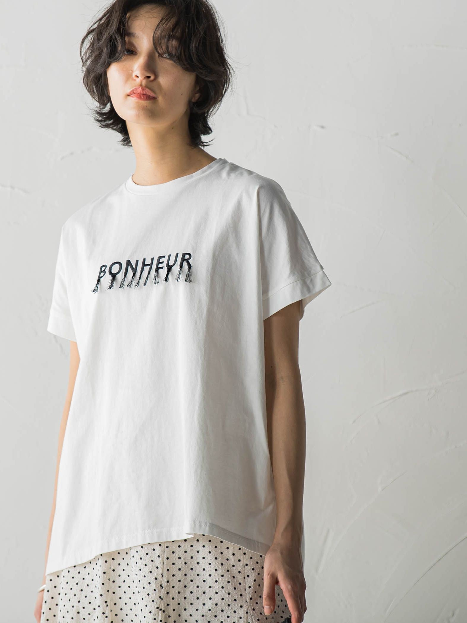 フリンジロゴTシャツ≪洗濯機で洗える≫