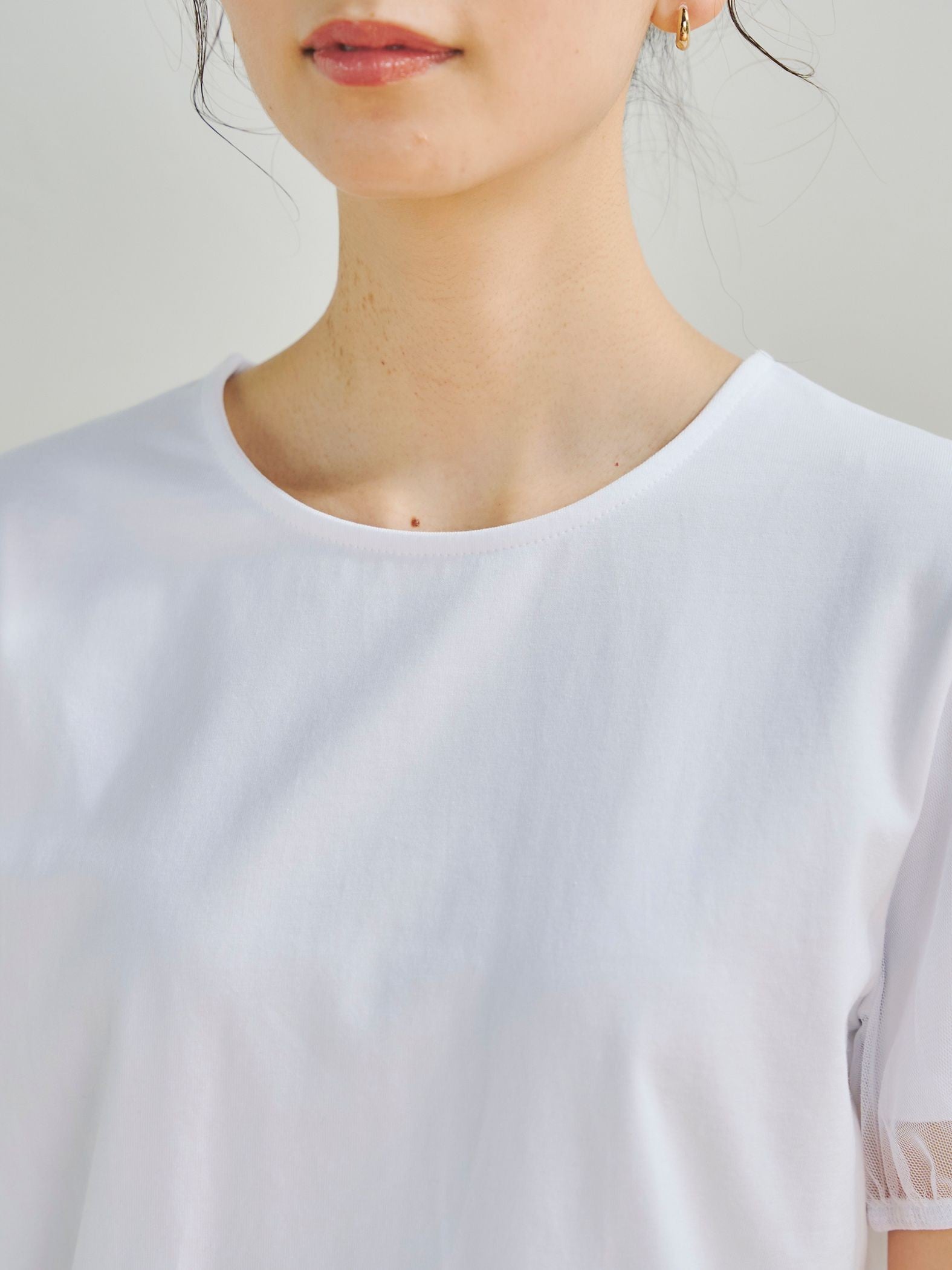 チュールビスチェ付きTシャツ