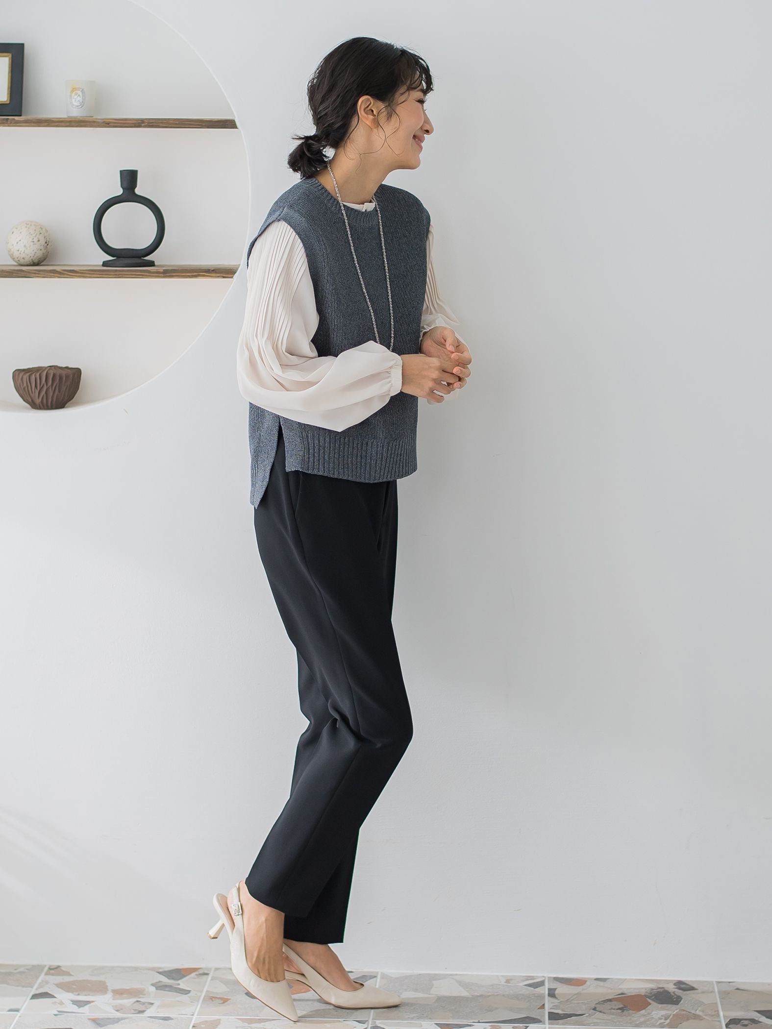 カラーテーパードパンツ≪洗濯機で洗える≫