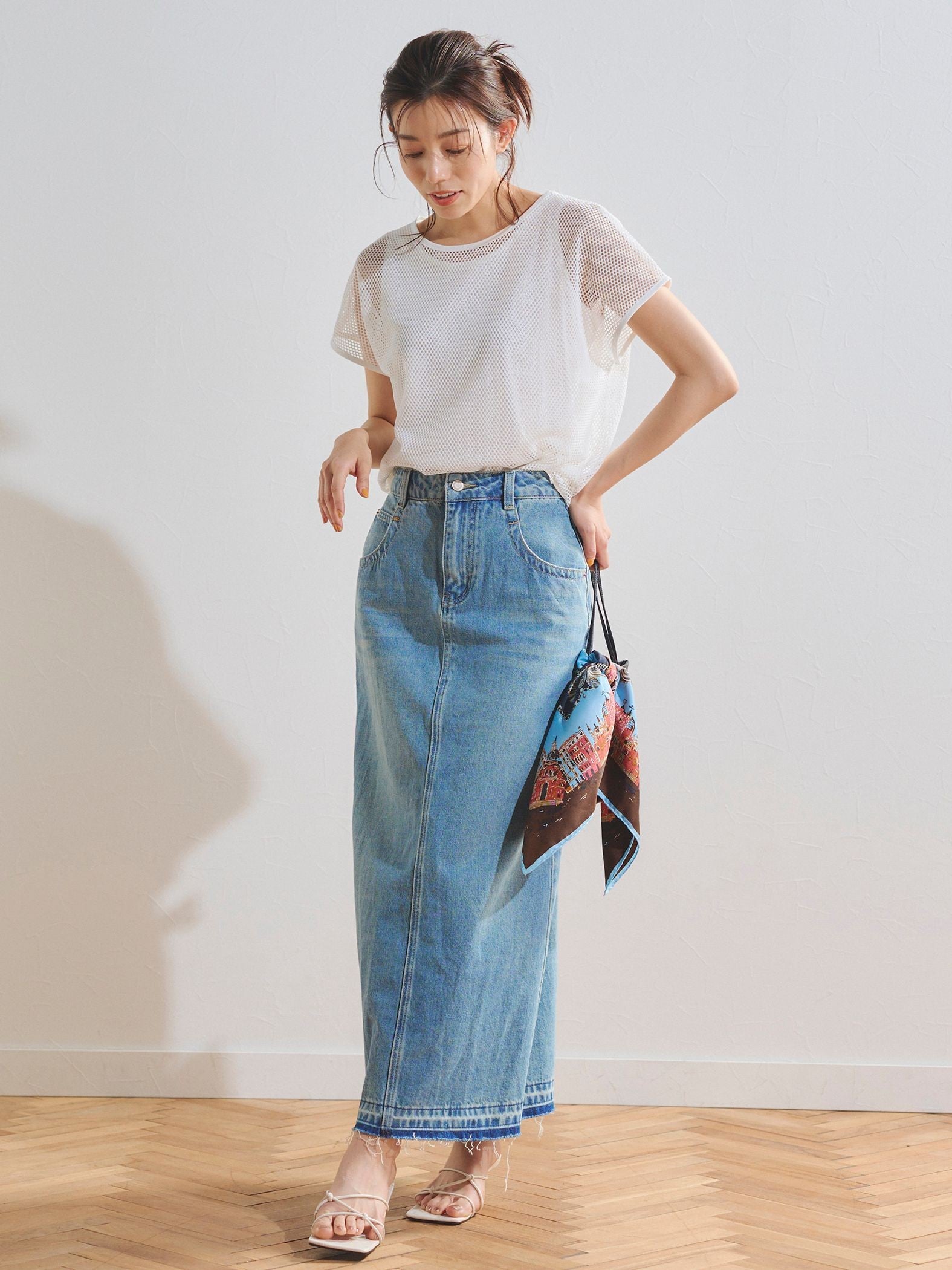 メッシュレイヤードプルオーバー≪洗濯機で洗える≫