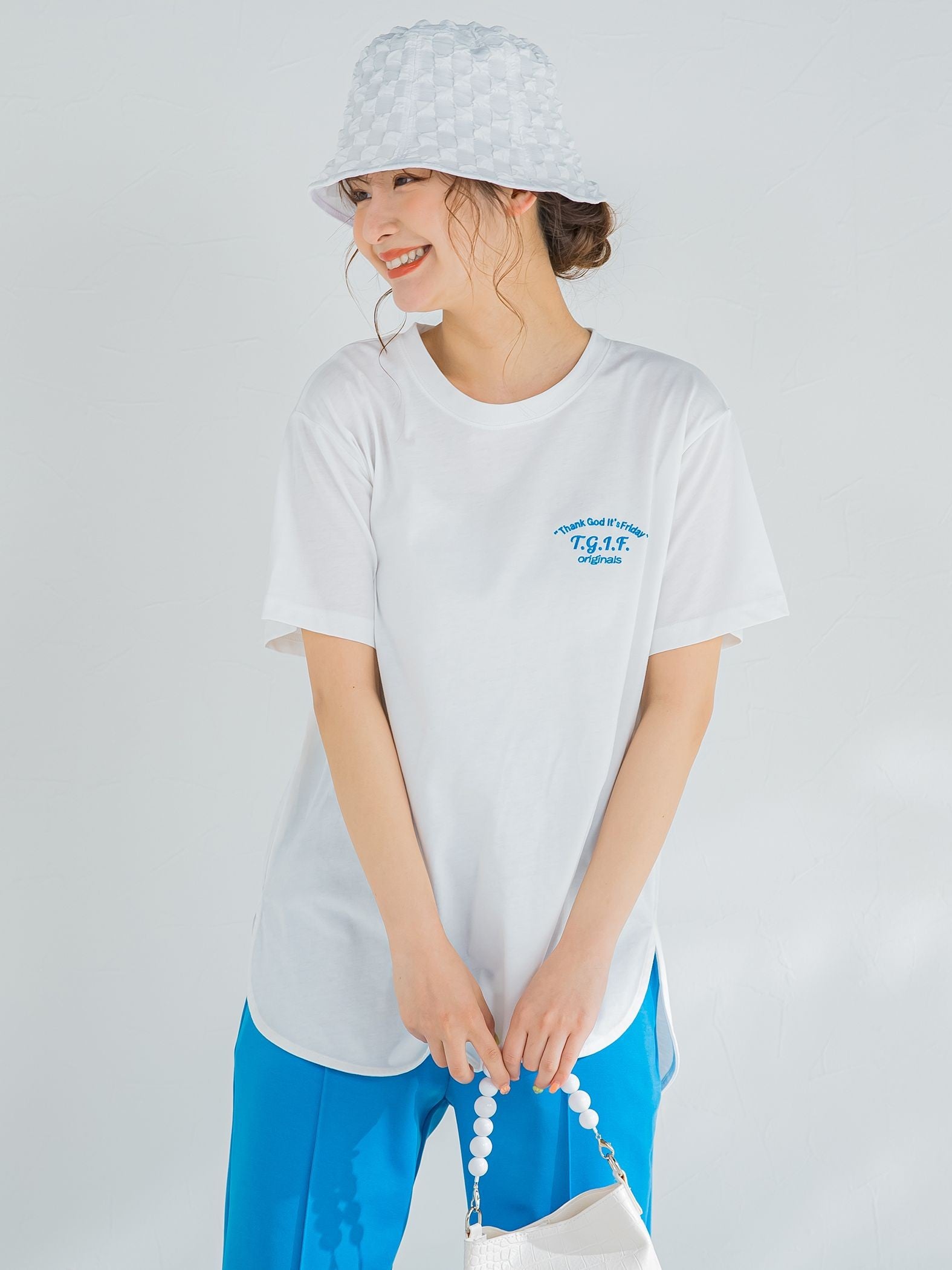 【一枚で決まる大人のTシャツ】ワンポイント刺繍Tシャツ《洗濯機で洗える》