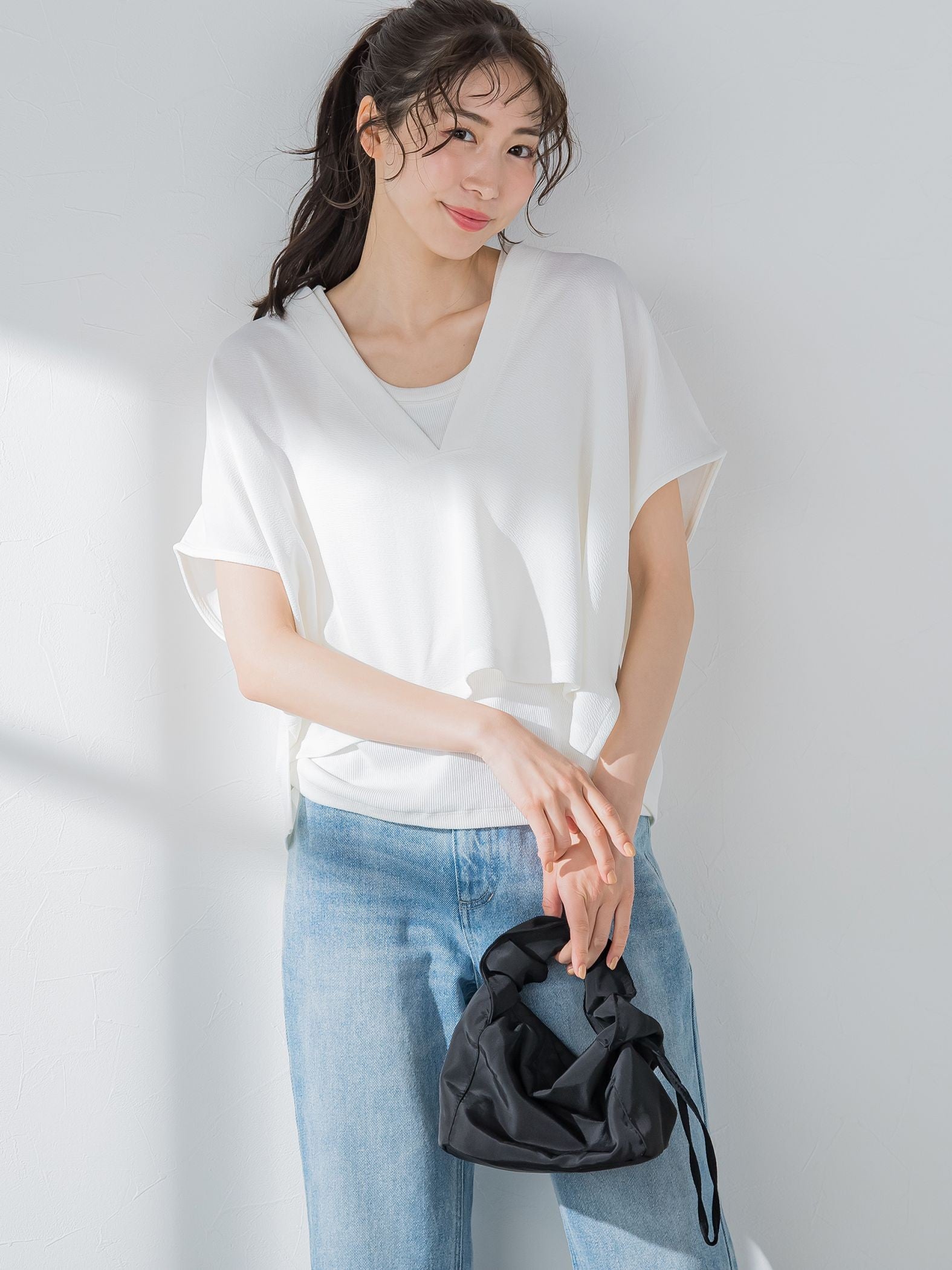 【コーデいらずでオシャレが楽ちん】ベストセットアップワンピース《洗濯機で洗える》