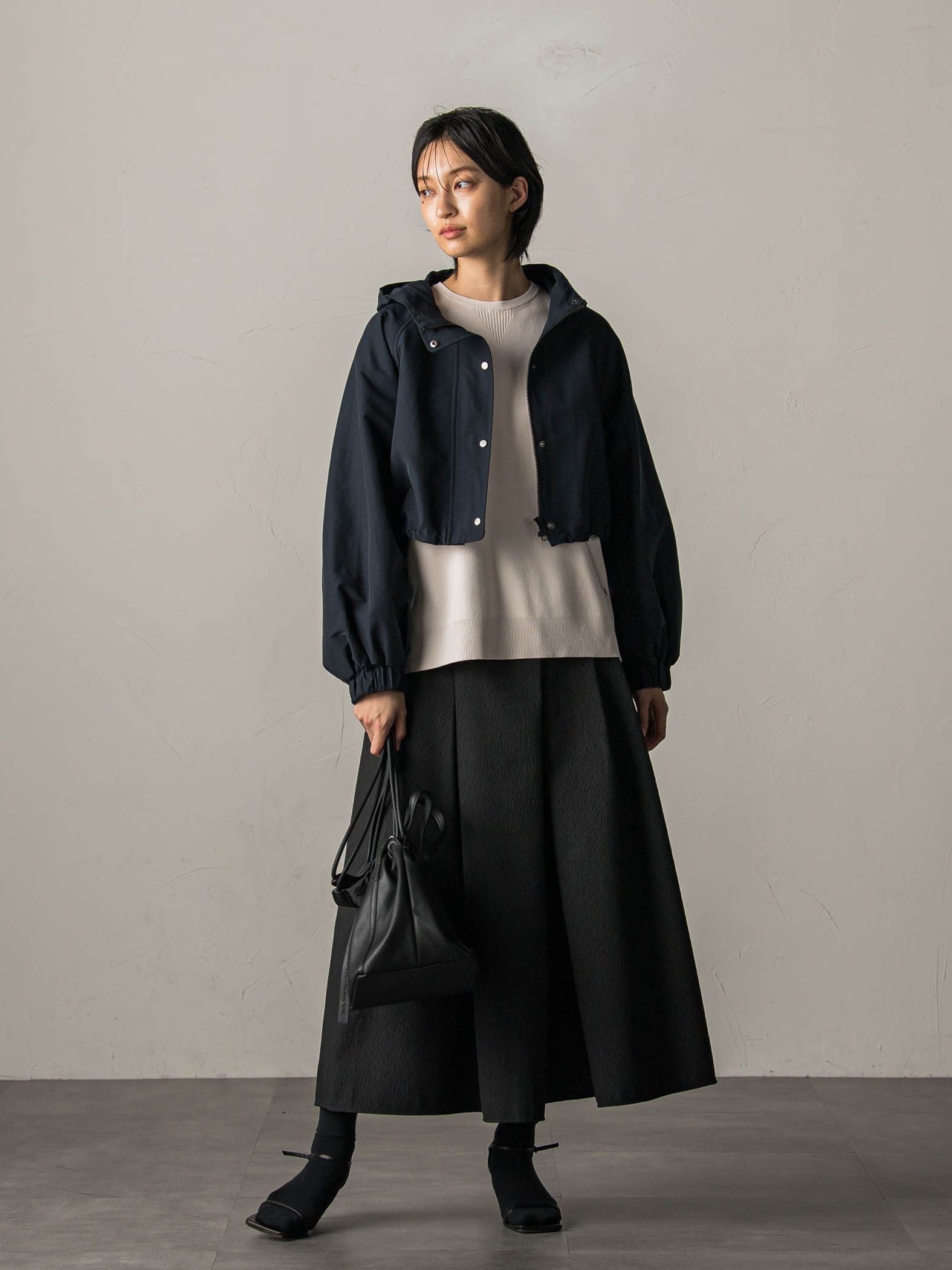 【BIOGRACE】ハート刺繍スウェットライクニットプルオーバー≪手洗い可能≫