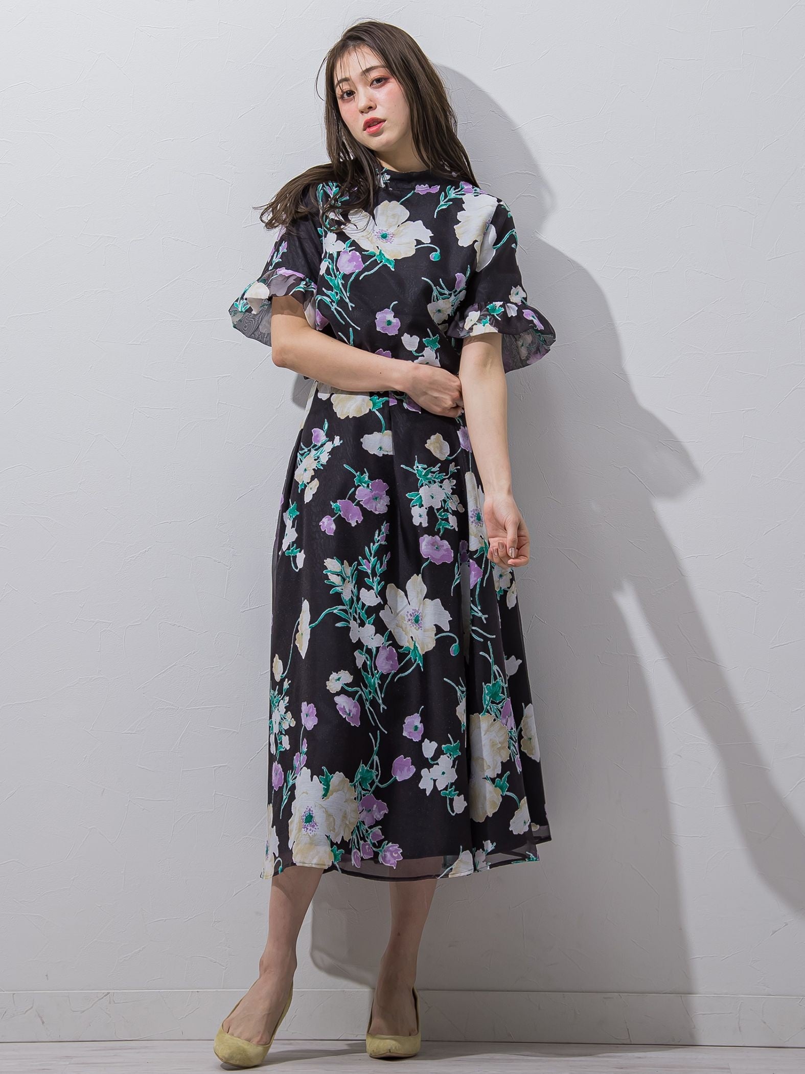 オパールフラワープリントスカート≪セットアップ対応≫