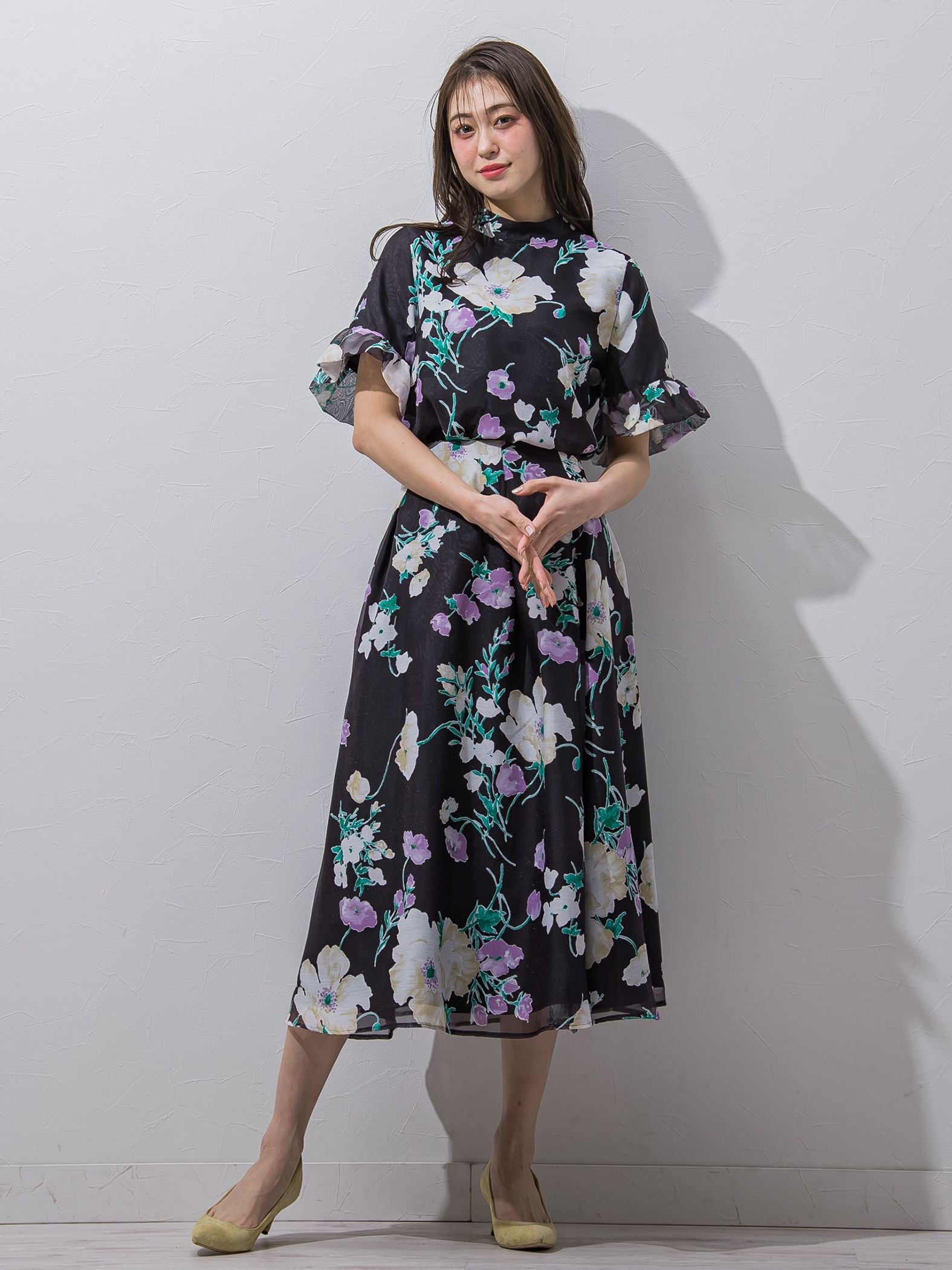 オパールフラワープリントスカート≪セットアップ対応≫