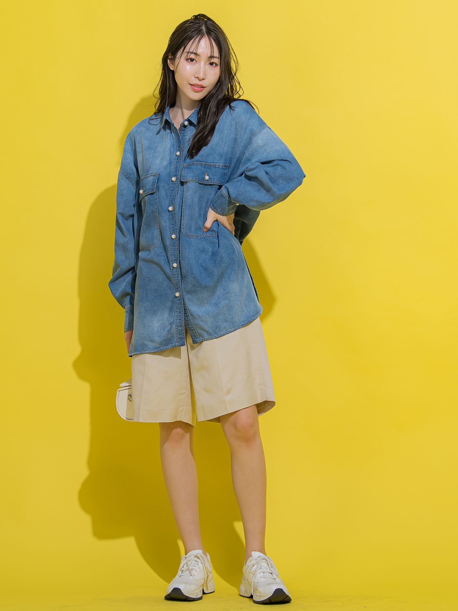 【大人のカジュアルスタイルにぴったり】リネンライクハーフパンツ《手洗い可能》