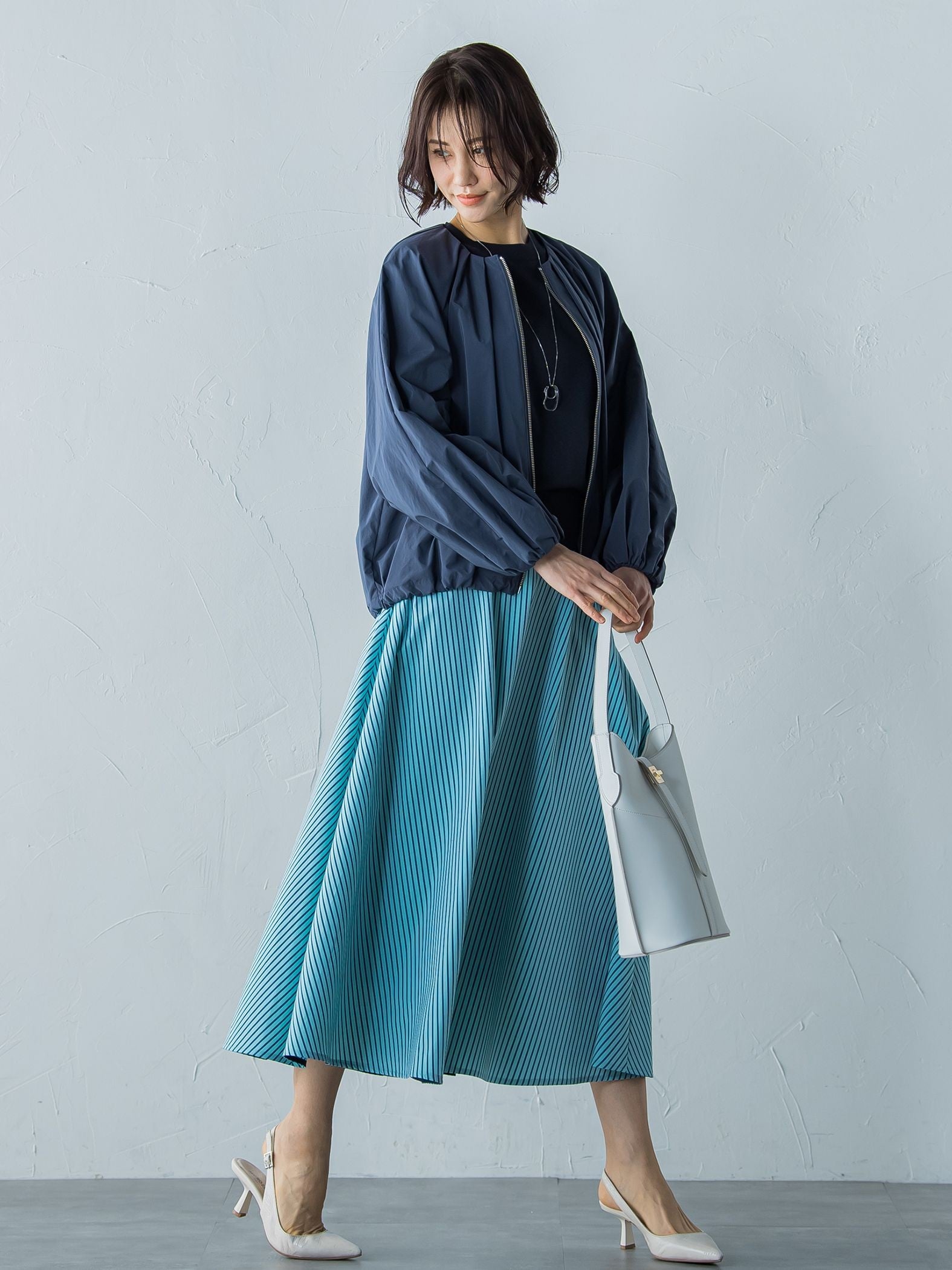 【洗える】タフタライトブルゾン