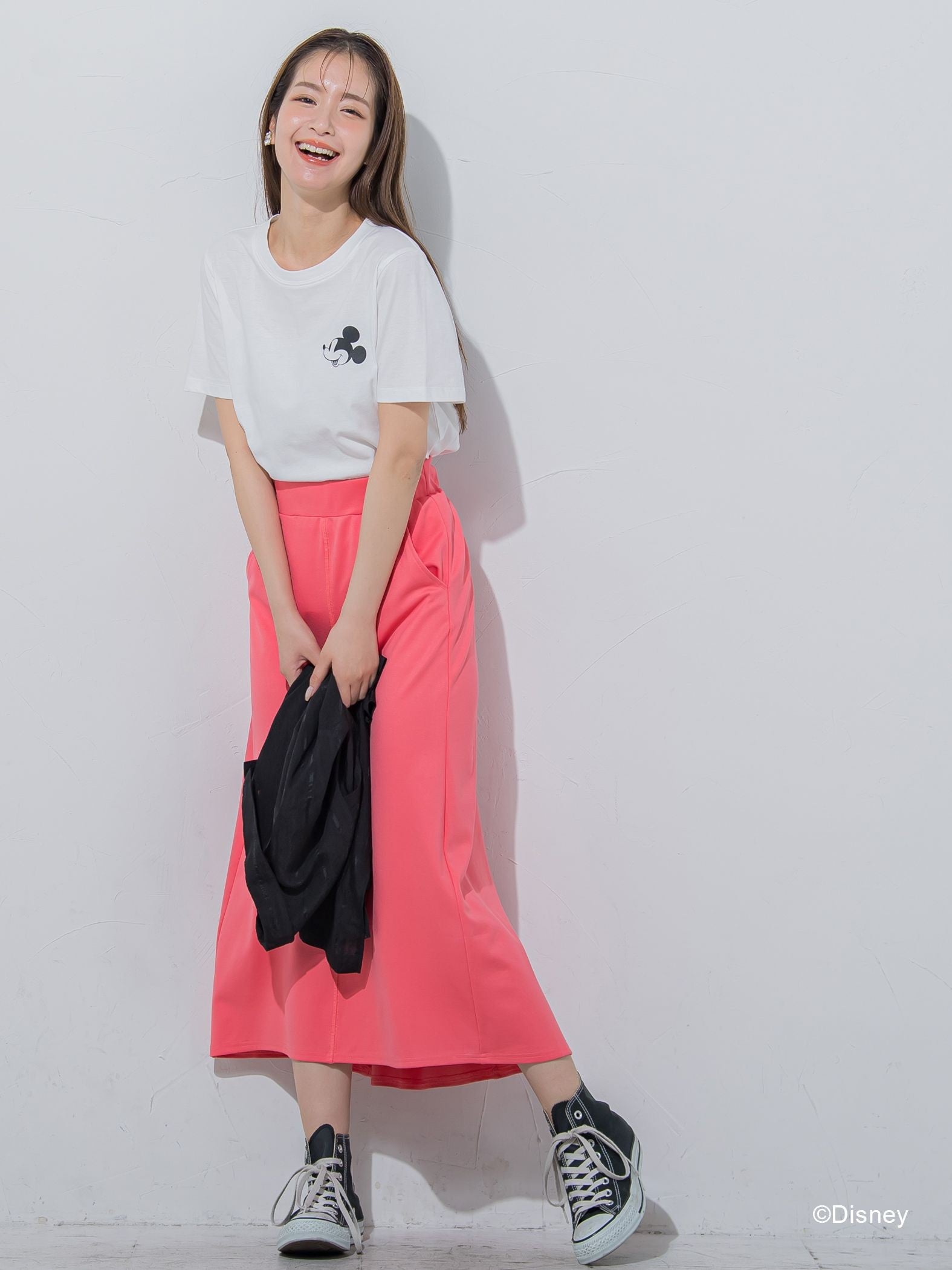 【DISNEY/ディズニー ミッキーマウス】MICKEYコンパクトサイズTシャツ《洗濯機で洗える》