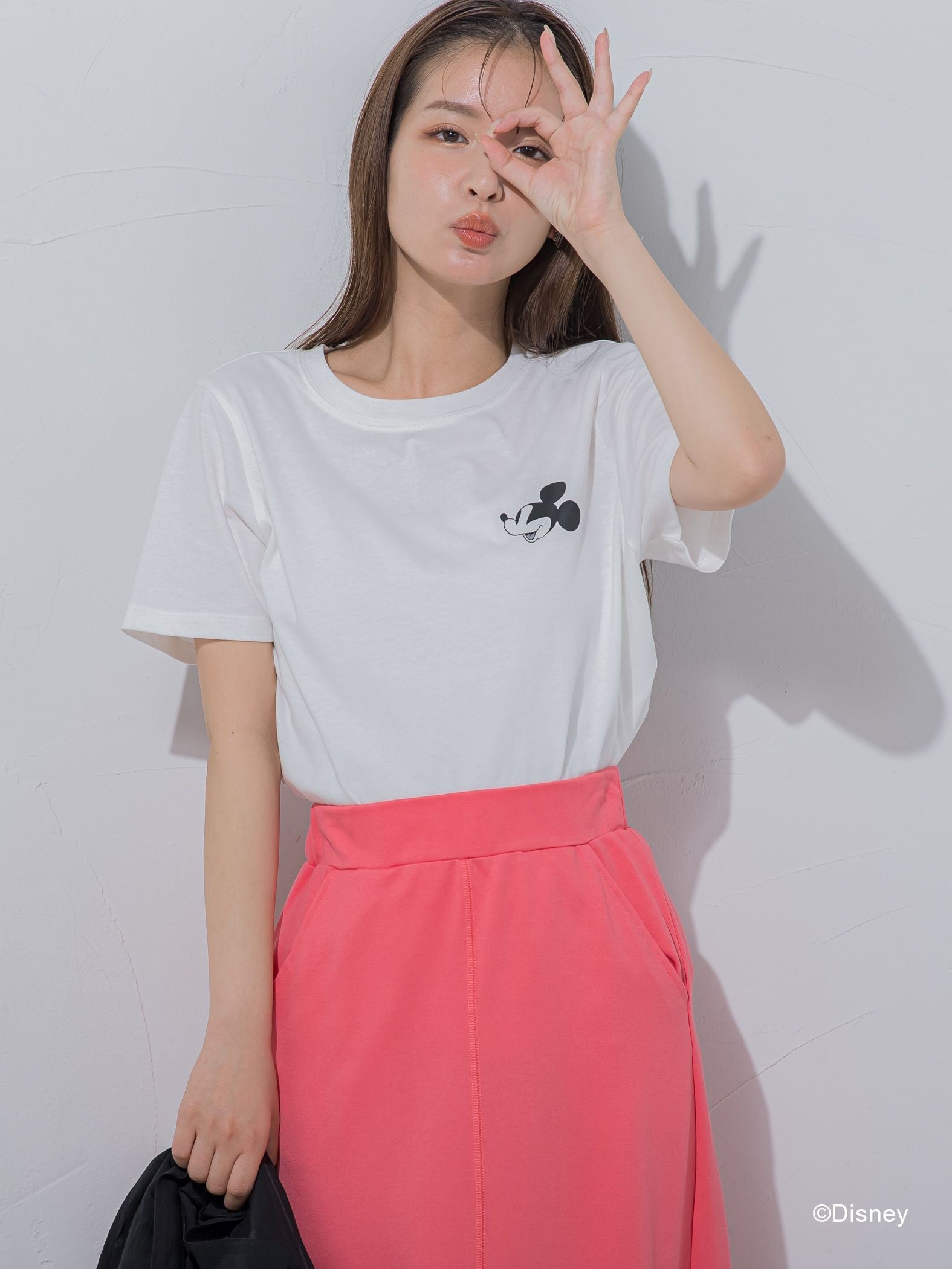 【DISNEY/ディズニー ミッキーマウス】MICKEYコンパクトサイズTシャツ《洗濯機で洗える》