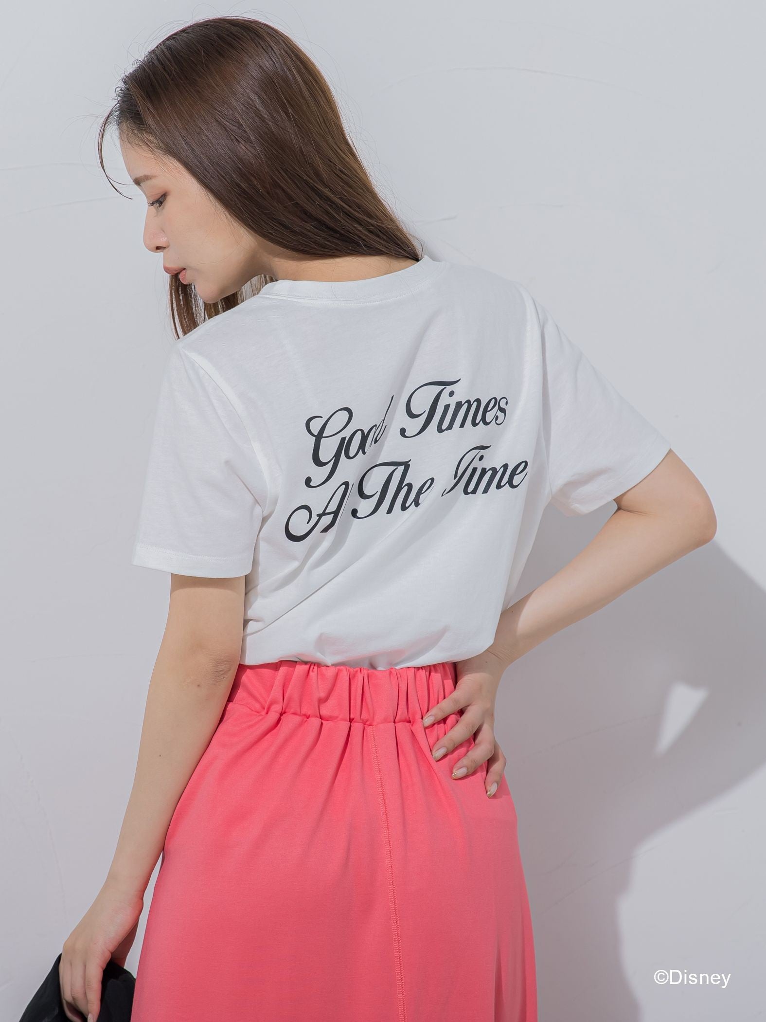【DISNEY/ディズニー ミッキーマウス】MICKEYコンパクトサイズTシャツ《洗濯機で洗える》
