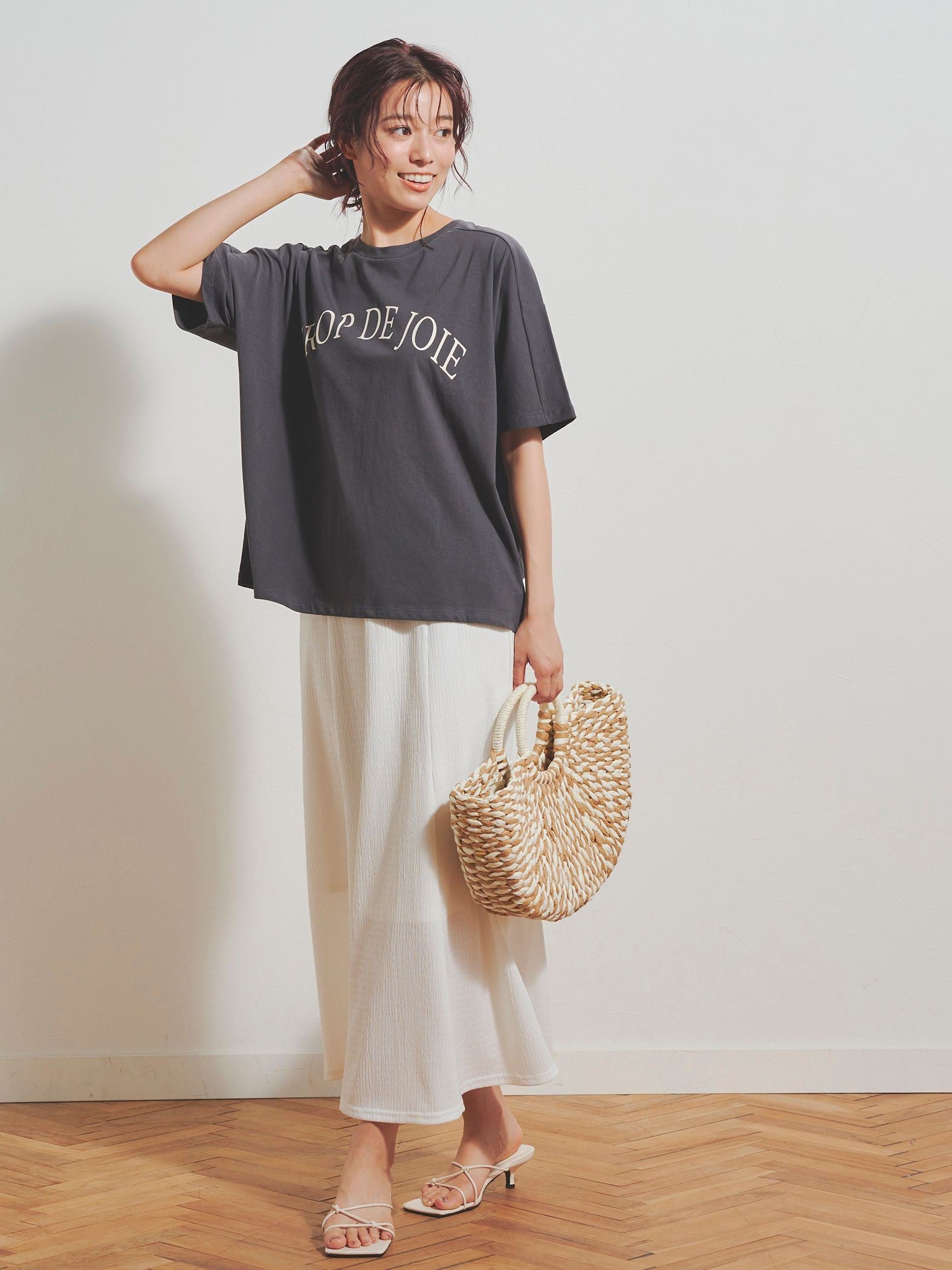 グログランラインロゴTシャツ≪手洗い可能≫