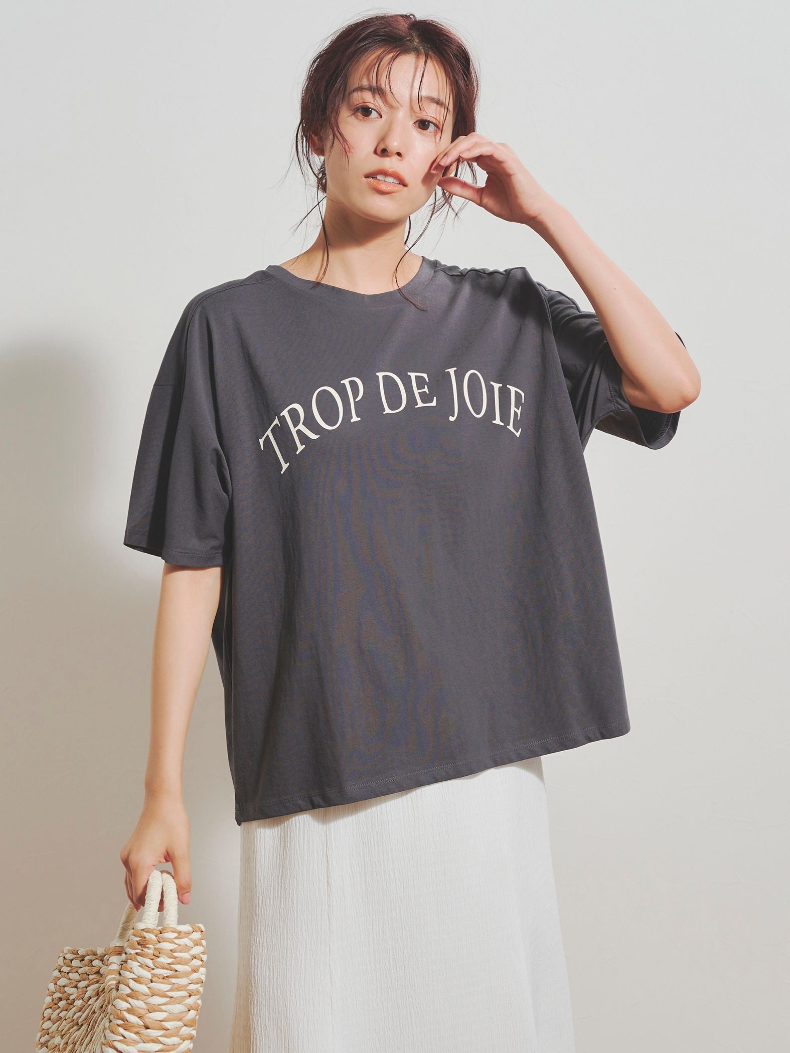 グログランラインロゴTシャツ≪手洗い可能≫
