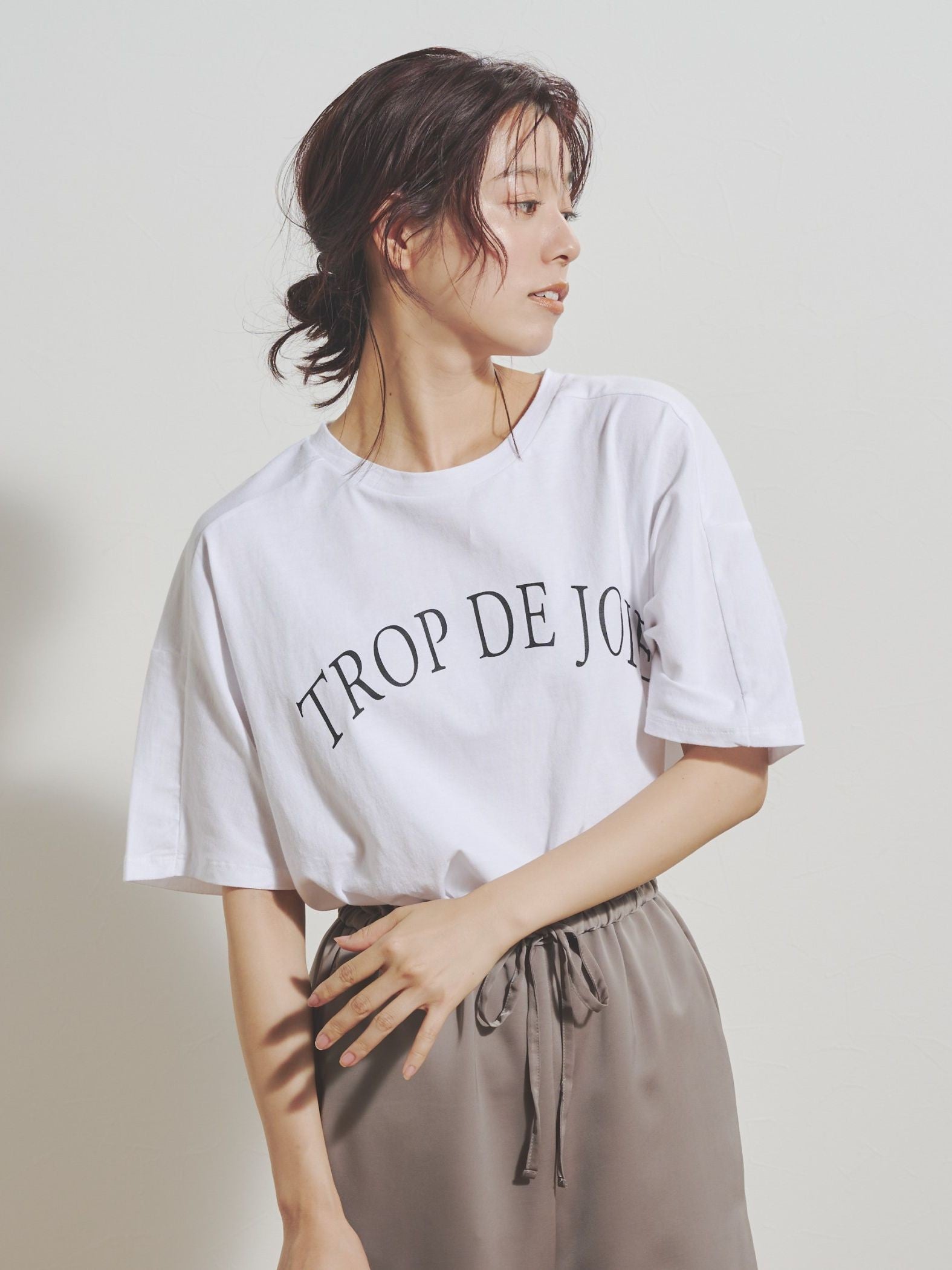 グログランラインロゴTシャツ≪手洗い可能≫