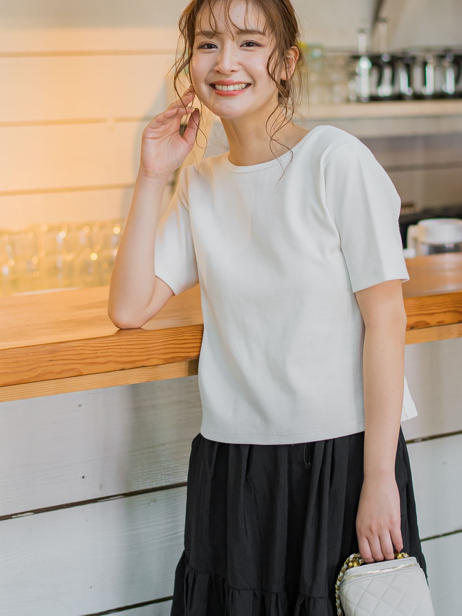 【着回し力抜群】テレコバックオープンTシャツ《洗濯機で洗える》