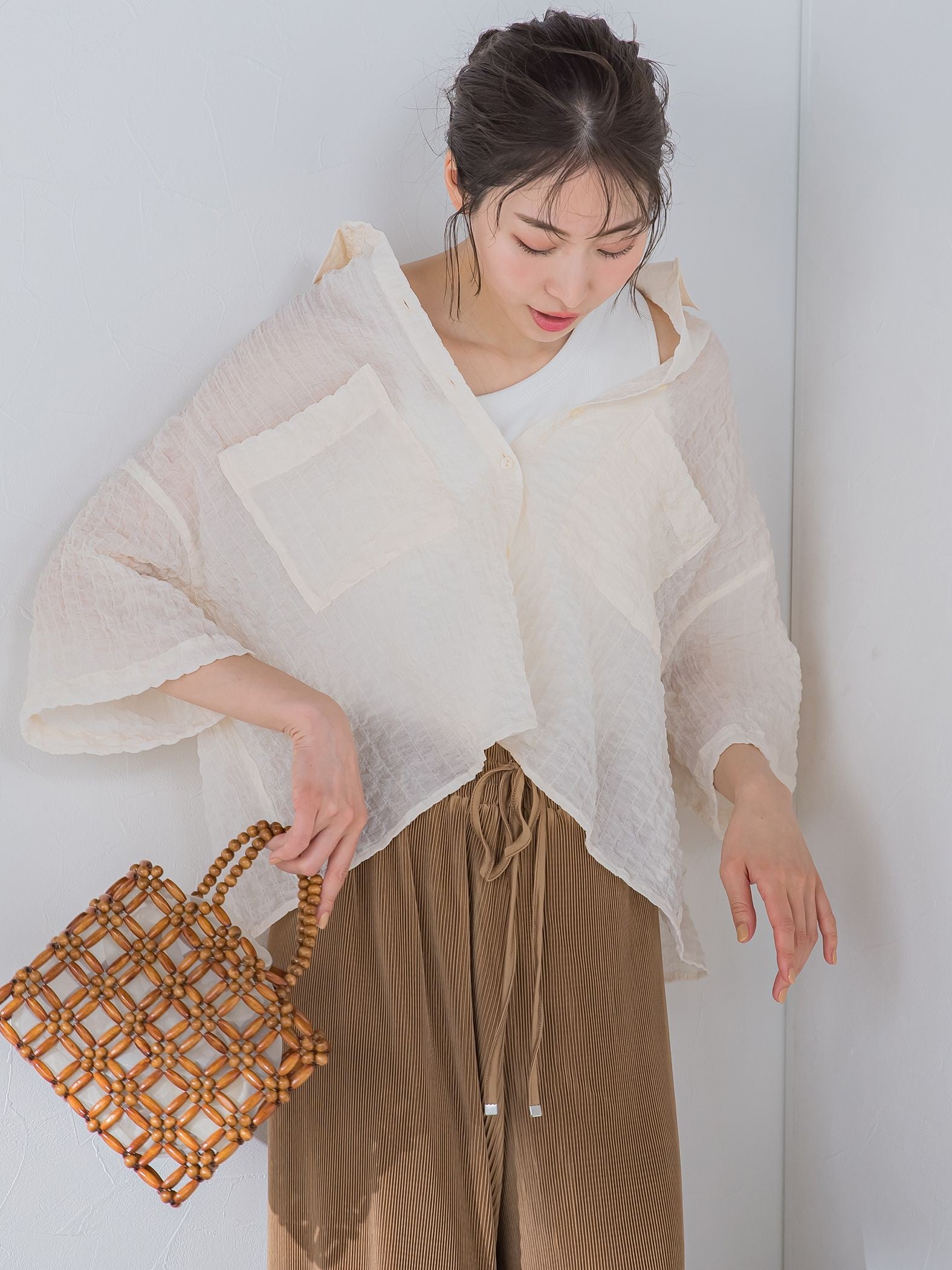 【大人女子のための優秀タンク】パット付アシメリブ《洗濯機で洗える》