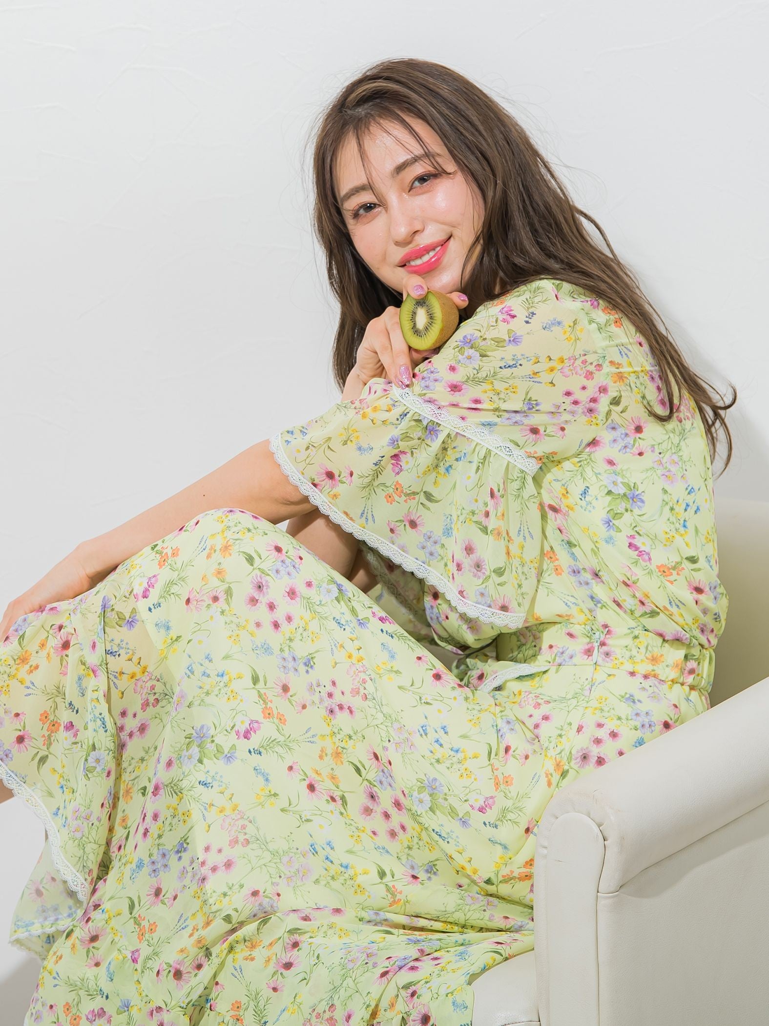 フラワープリントスカート≪セットアップ対応/手洗い可能≫