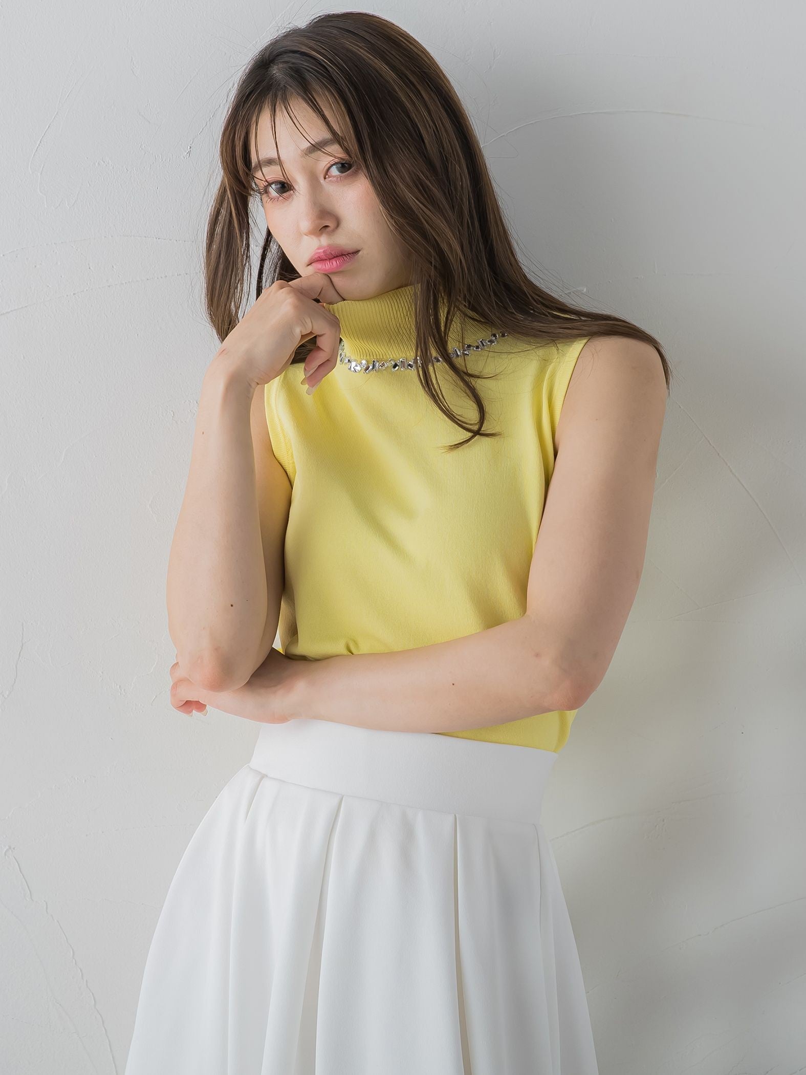 キラキラジュエルネックプルオーバー≪手洗い可能≫