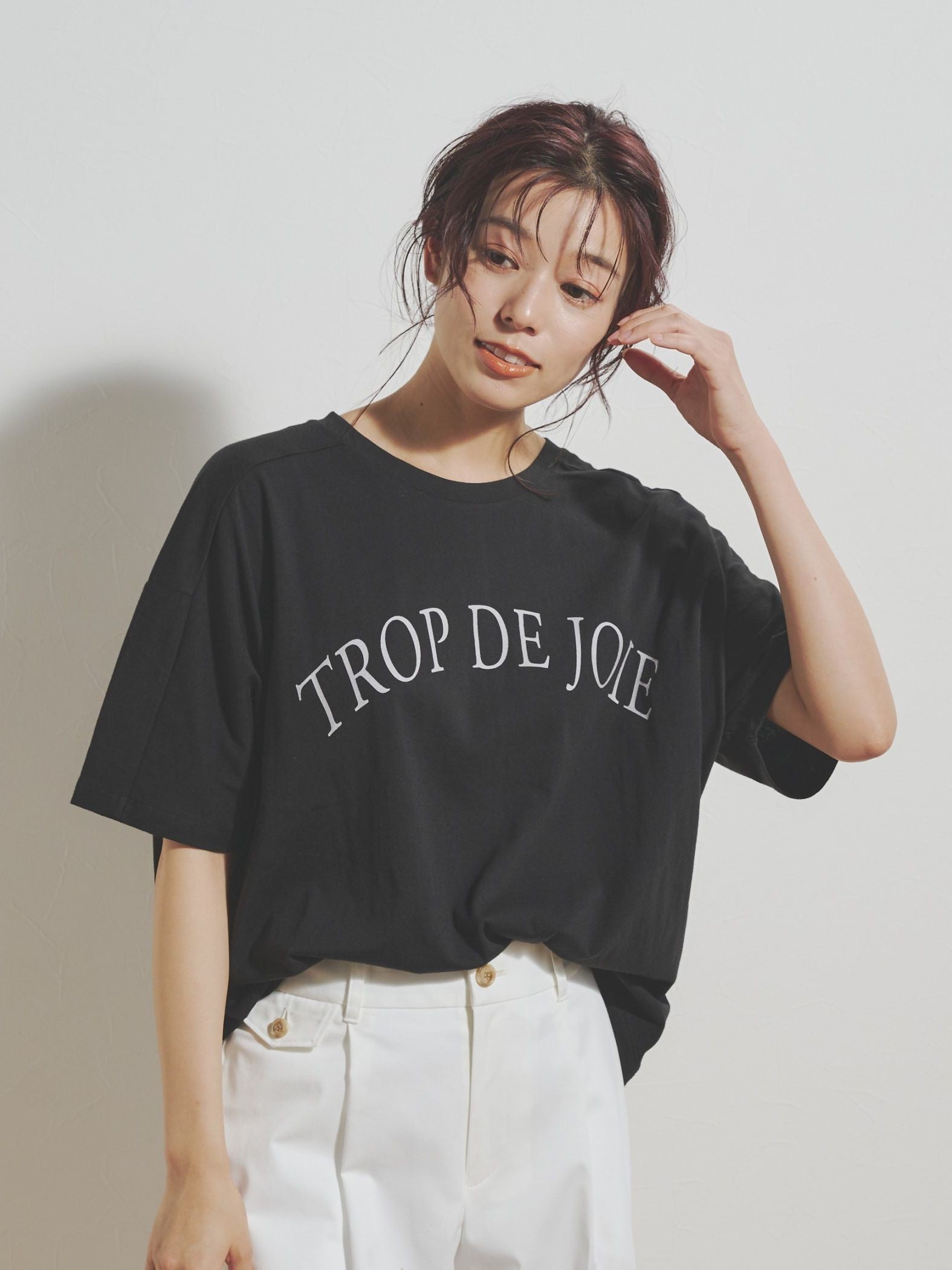 グログランラインロゴTシャツ≪手洗い可能≫