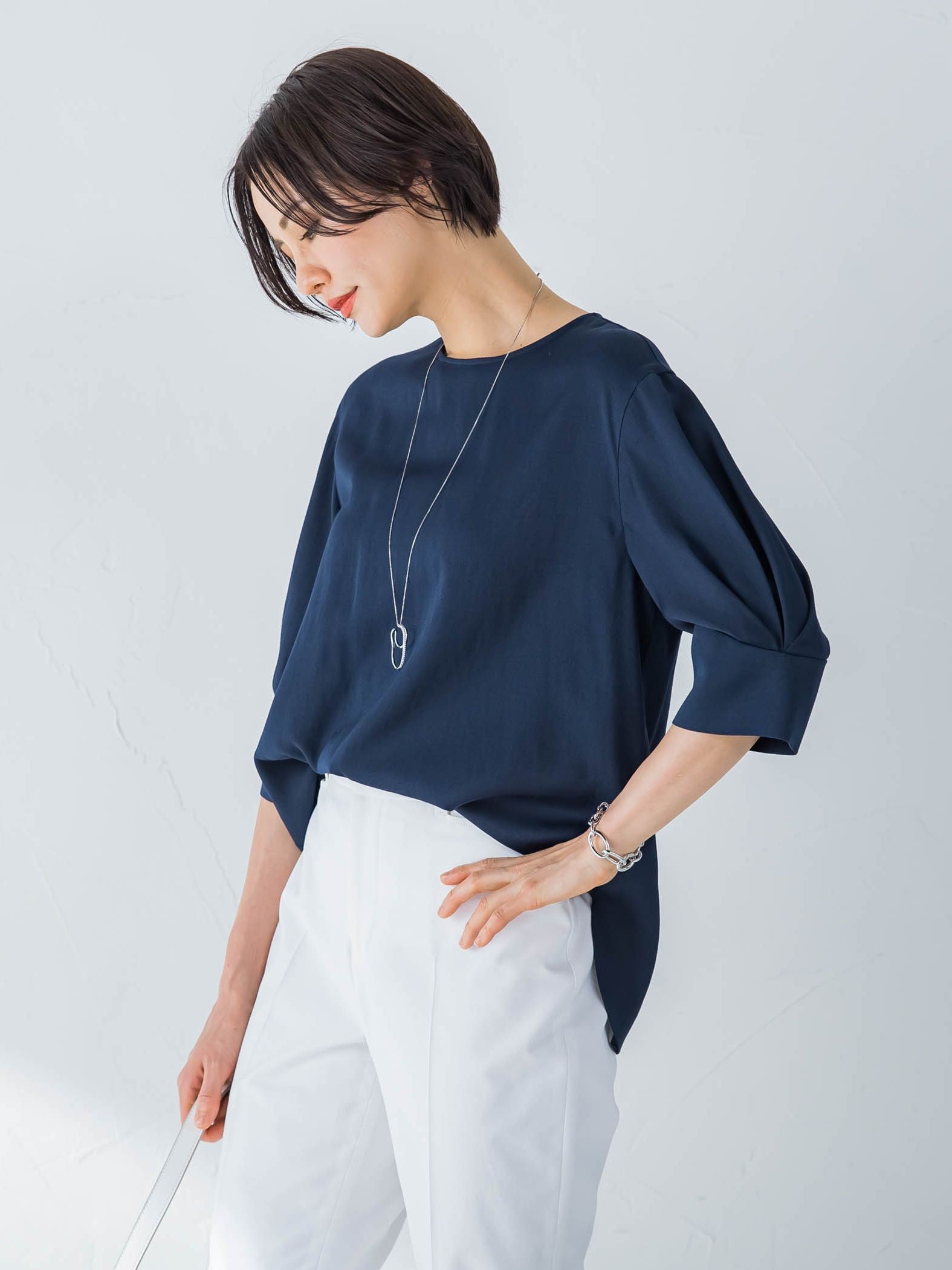バスクコンシャスブラウス≪シワになりにくい/洗える≫