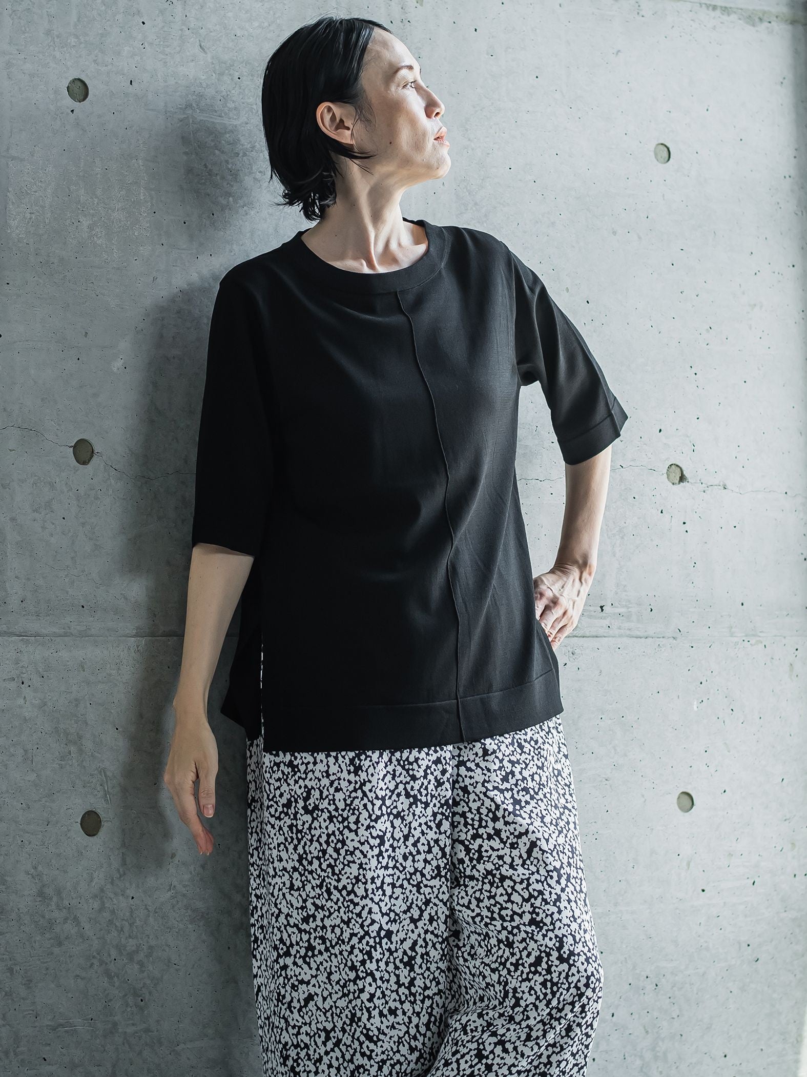 14G ヴィスコースニットTシャツ≪手洗い可能≫