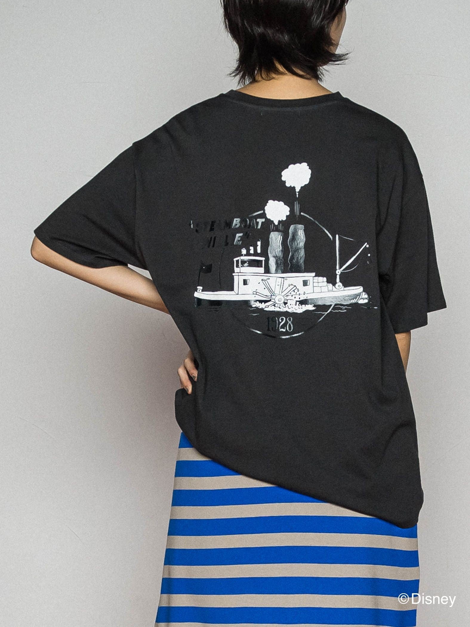 【BIOGRACE】ミッキーマウスTシャツ≪蒸気船ウィリー/洗濯機で洗える≫