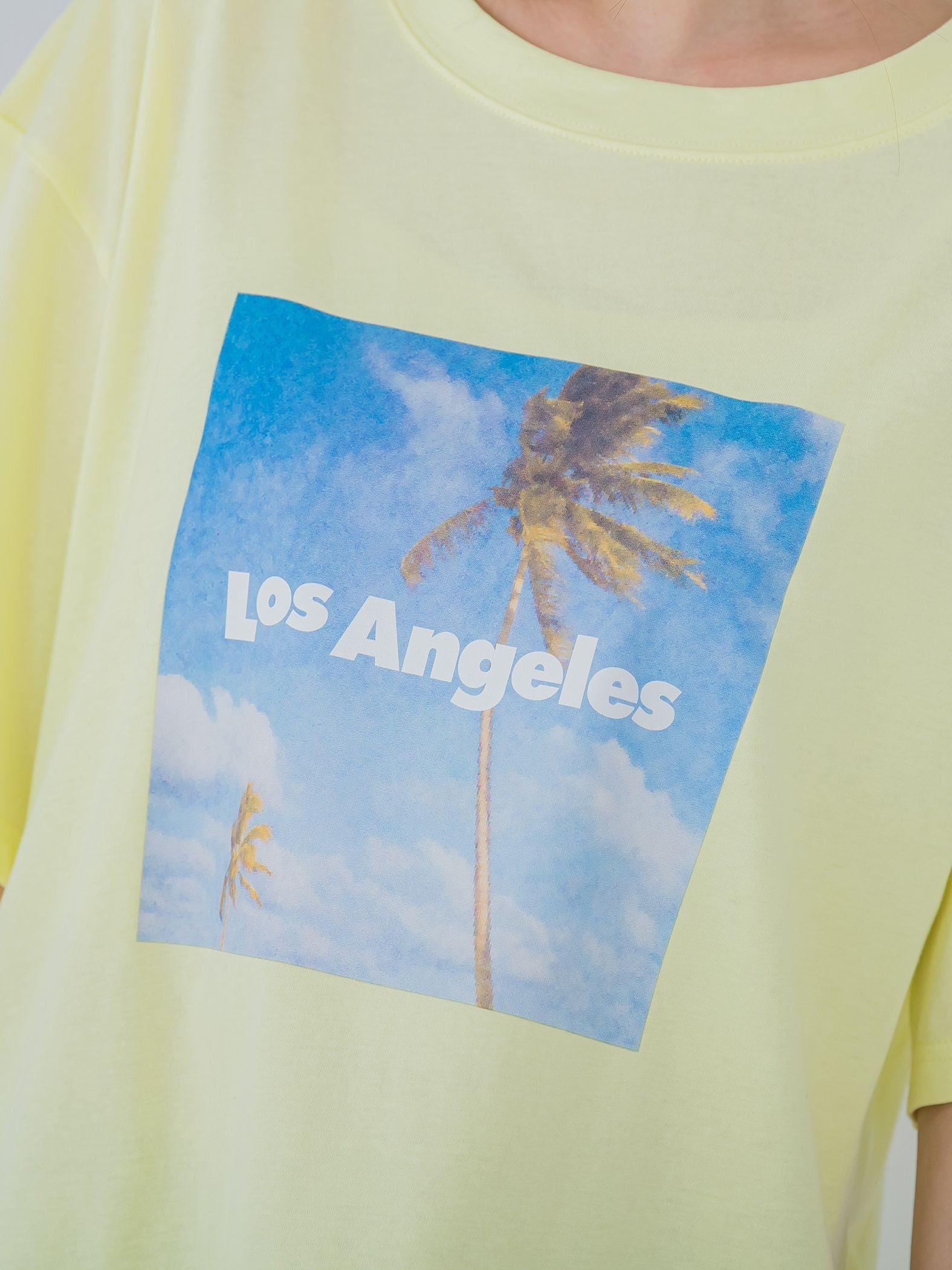 【畔勝遥さんコラボ商品】《unisex》Palm treeフォトプリントTシャツ《洗濯機で洗える》