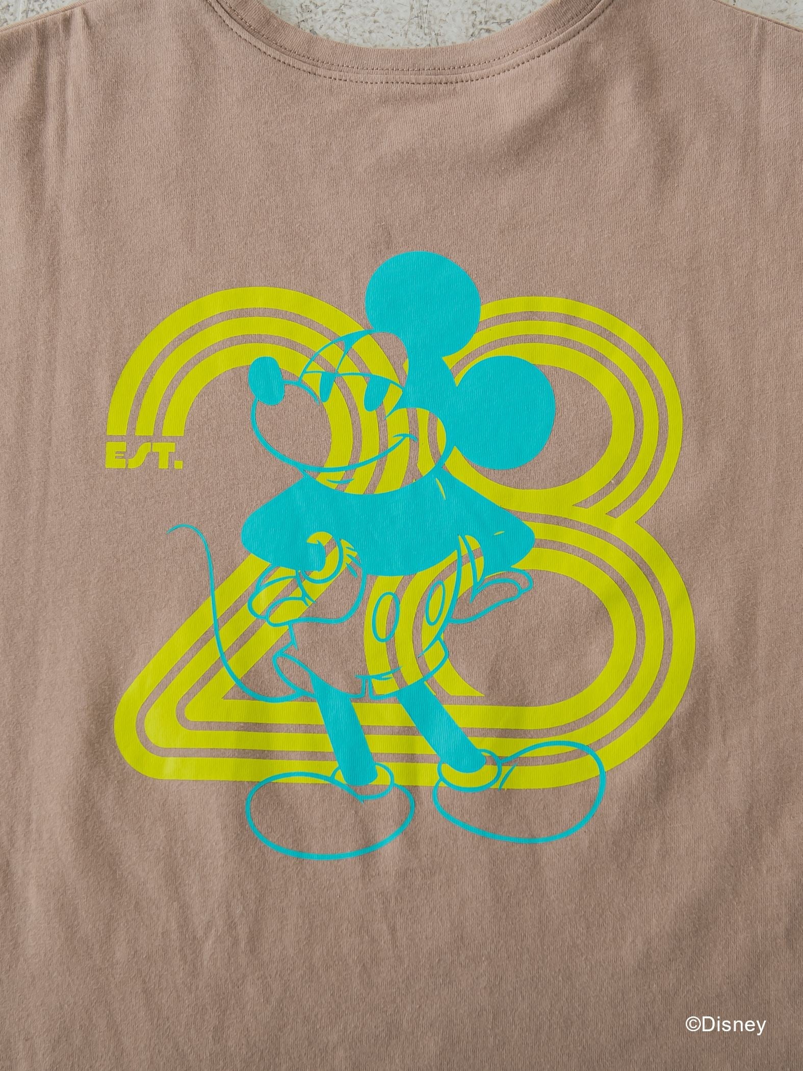 【DISNEY/ディズニー ミッキーマウス】MICKEYオーバーサイズバックプリントTシャツ《洗濯機で洗える》