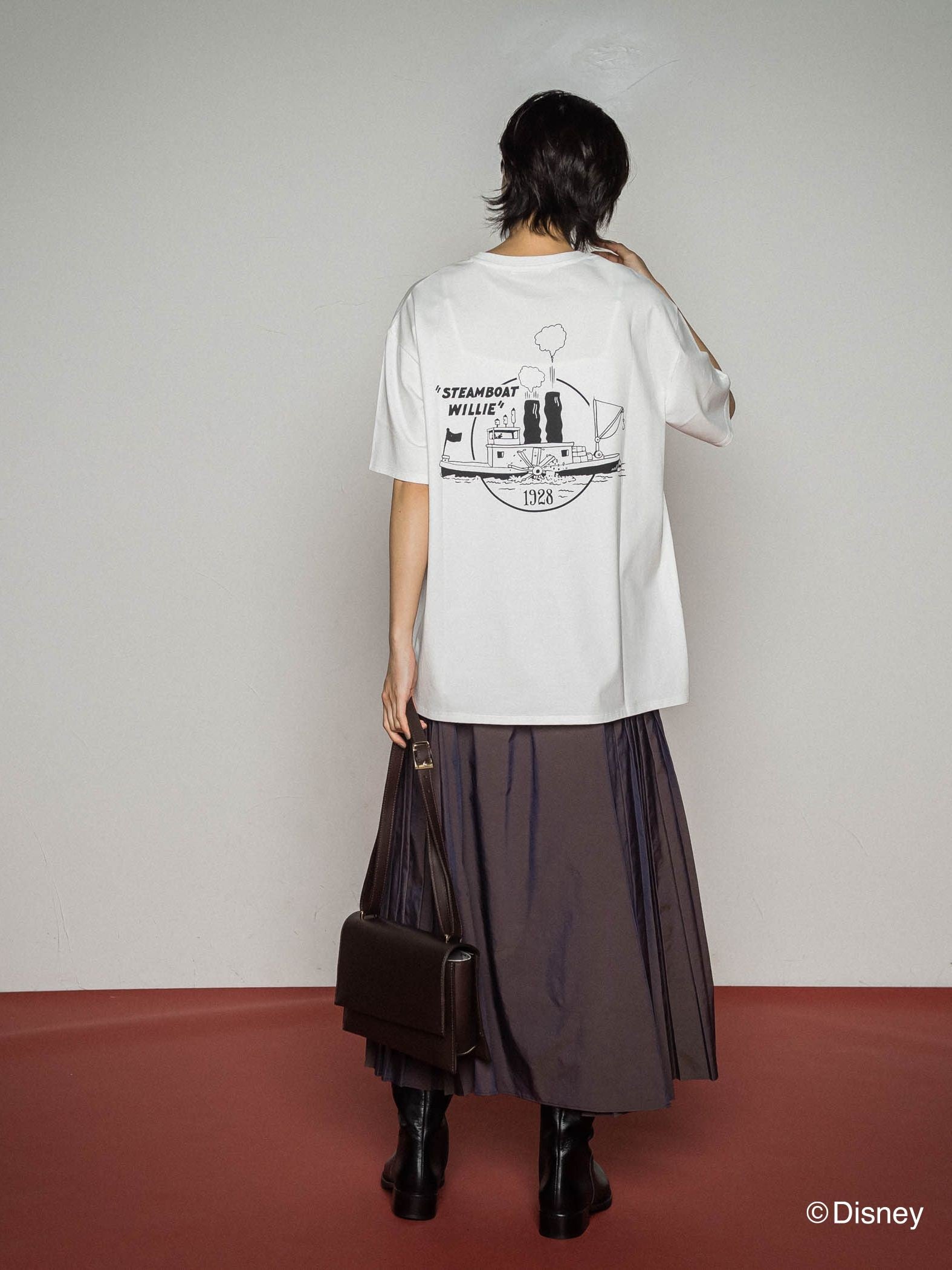 【BIOGRACE】ミッキーマウスTシャツ≪蒸気船ウィリー/洗濯機で洗える≫