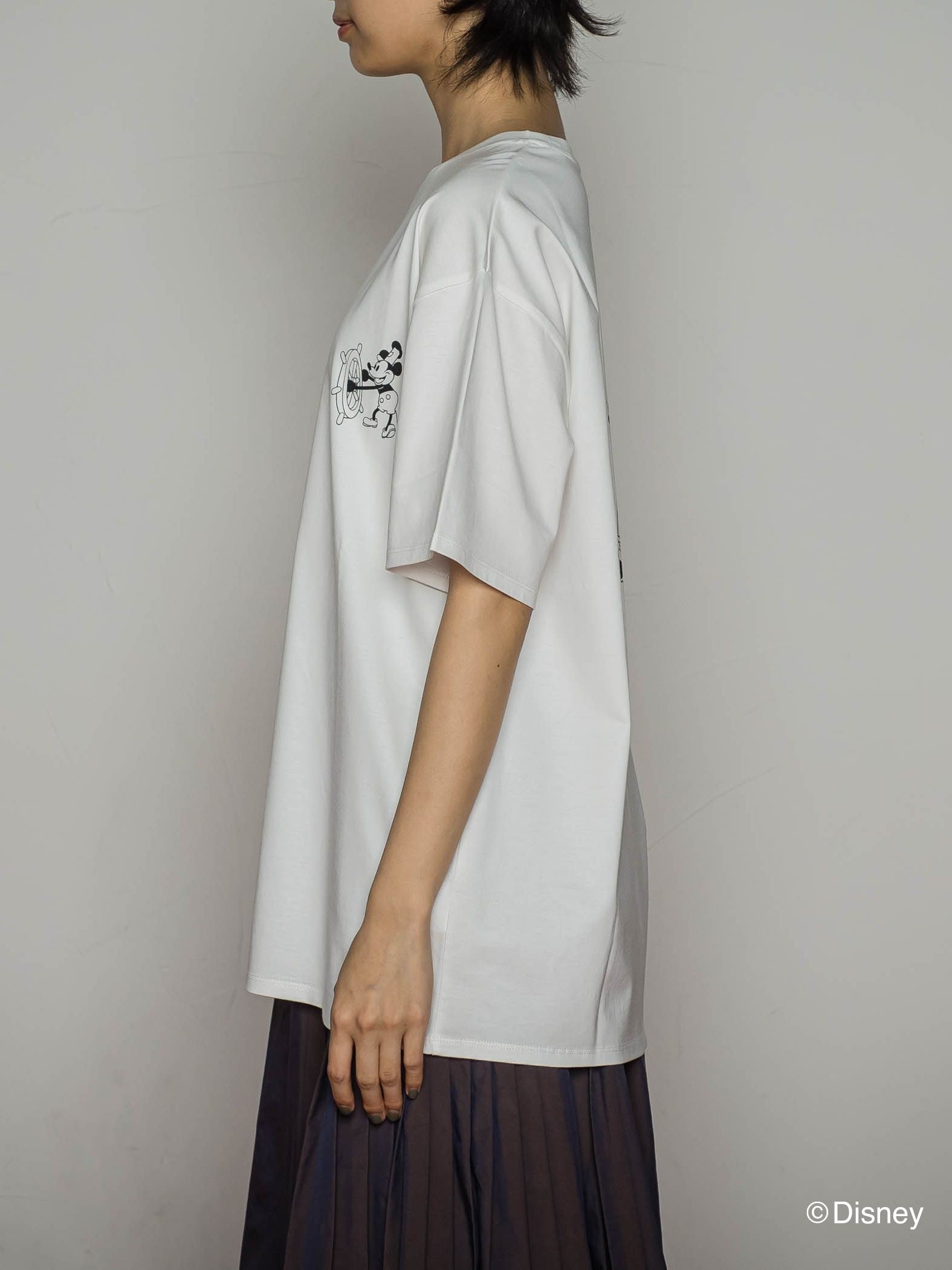 【BIOGRACE】ミッキーマウスTシャツ≪蒸気船ウィリー/洗濯機で洗える≫