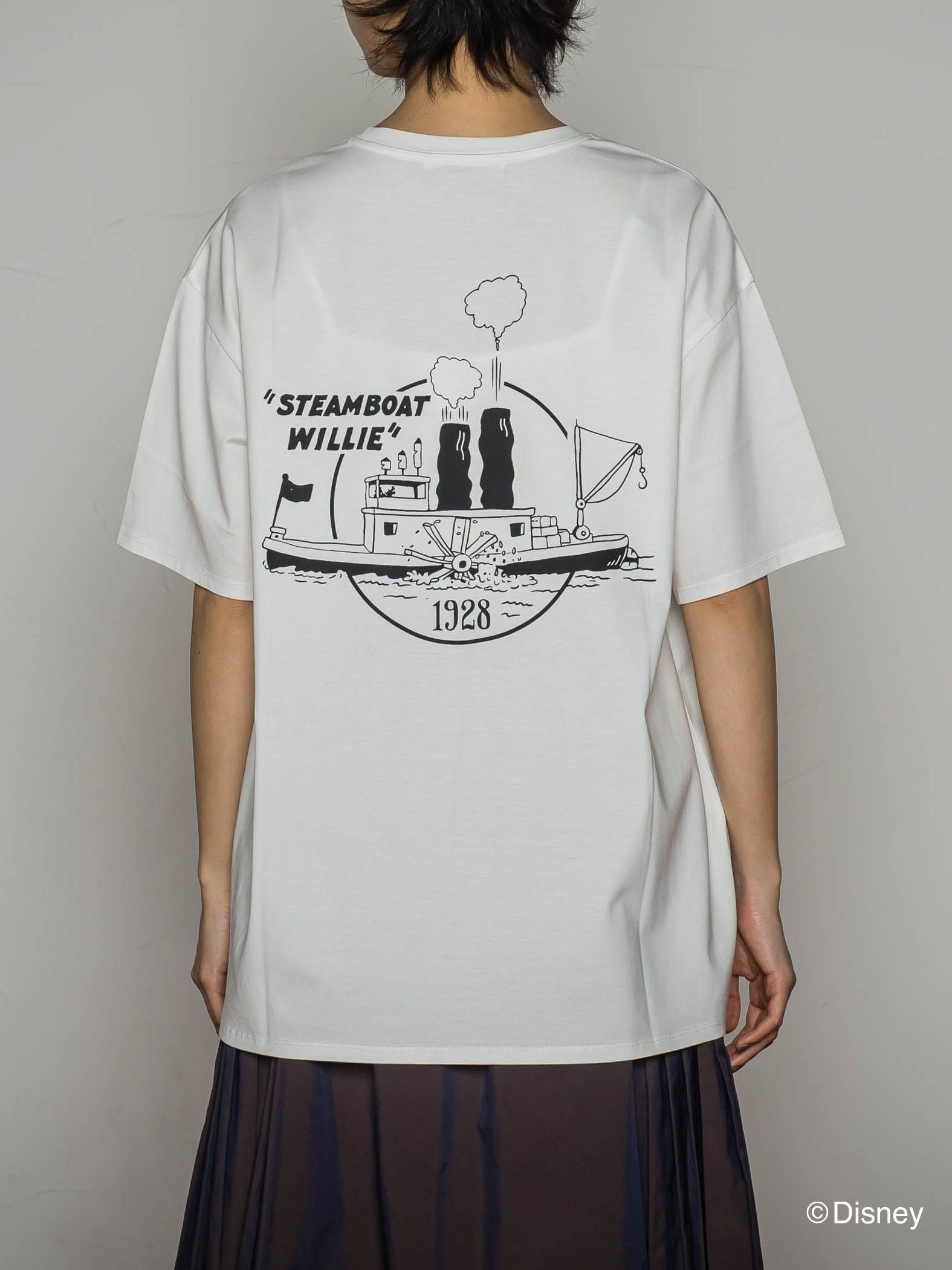 【BIOGRACE】ミッキーマウスTシャツ≪蒸気船ウィリー/洗濯機で洗える≫