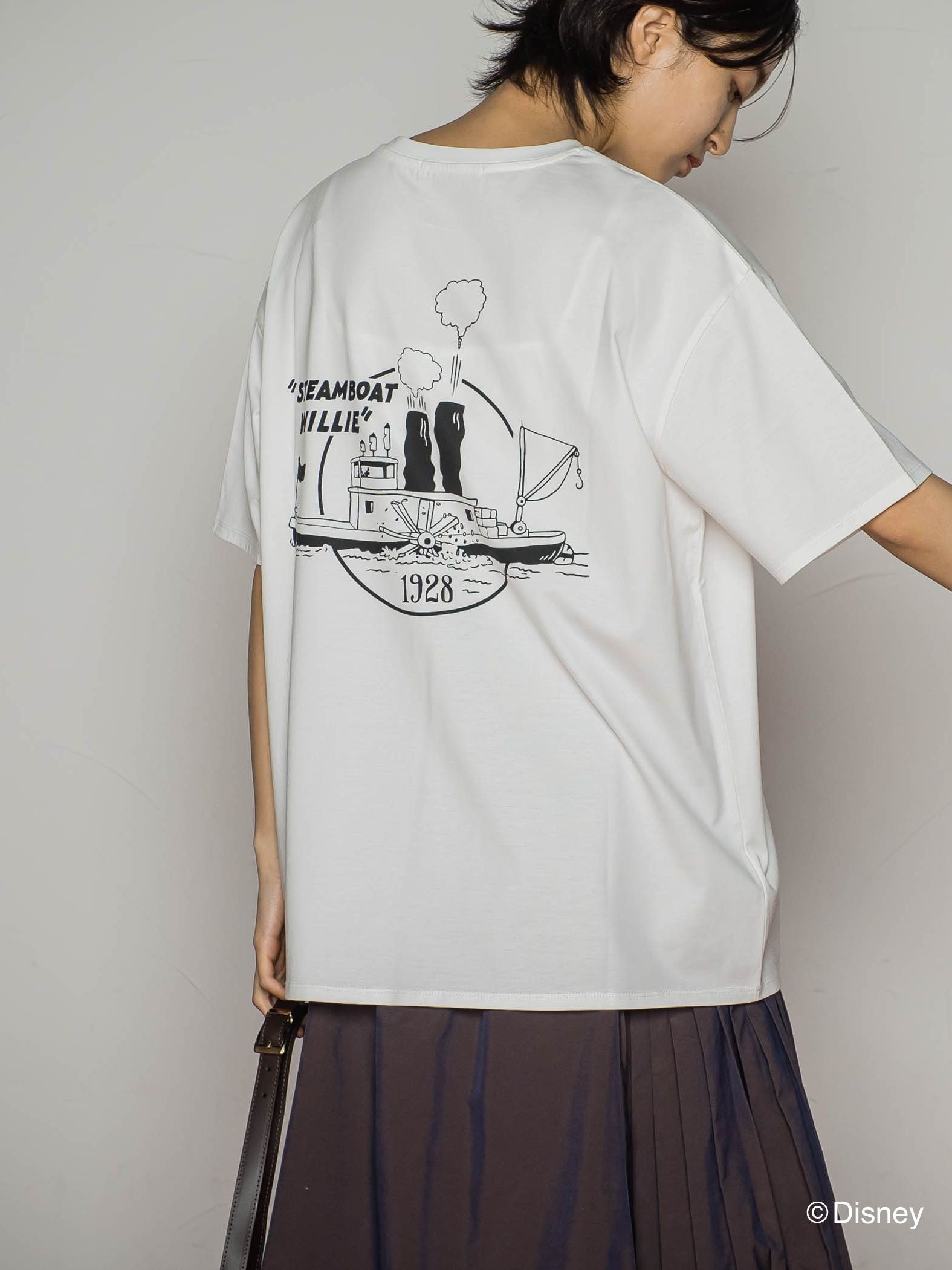 【BIOGRACE】ミッキーマウスTシャツ≪蒸気船ウィリー/洗濯機で洗える≫