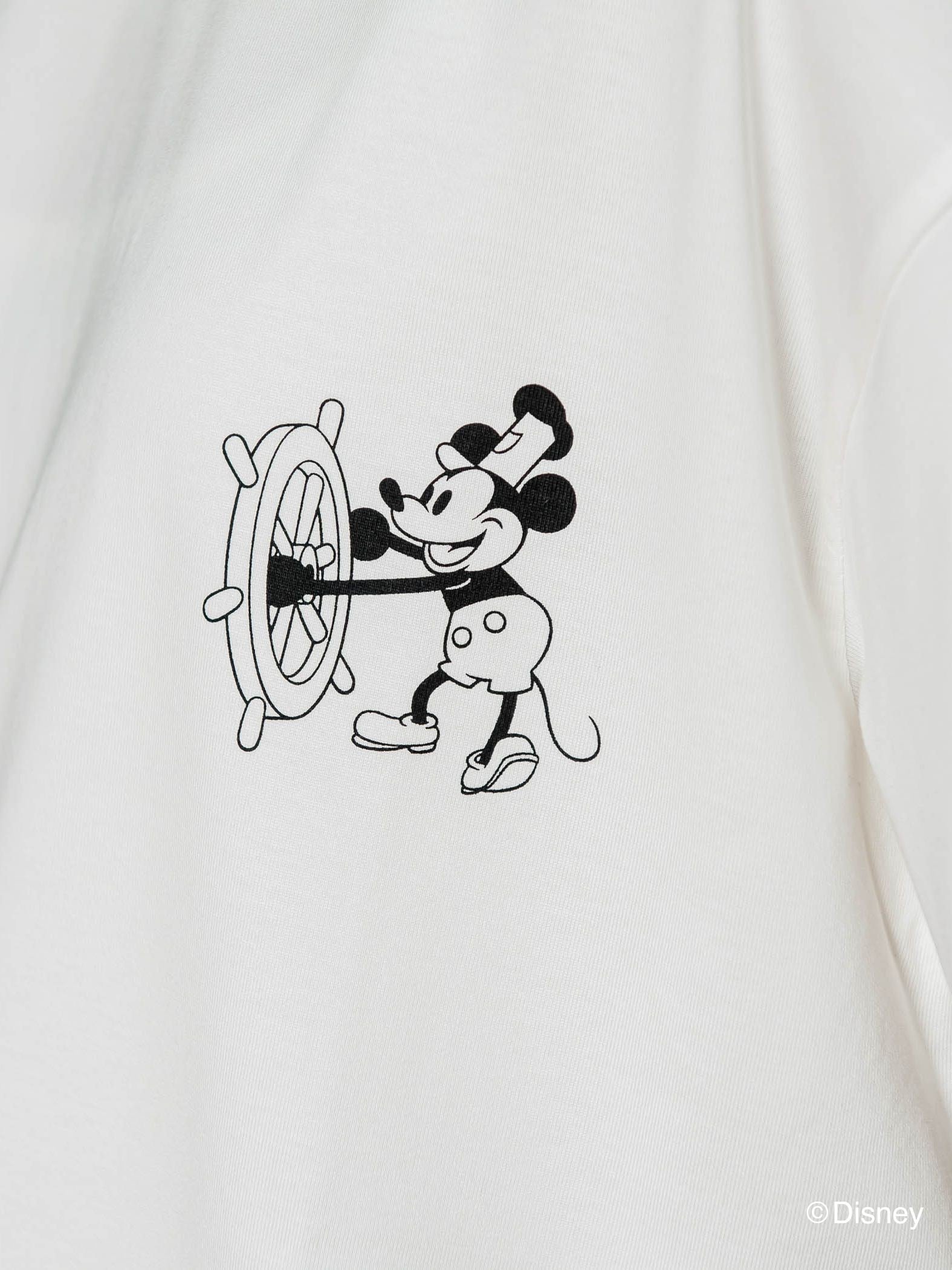 【BIOGRACE】ミッキーマウスTシャツ≪蒸気船ウィリー/洗濯機で洗える≫