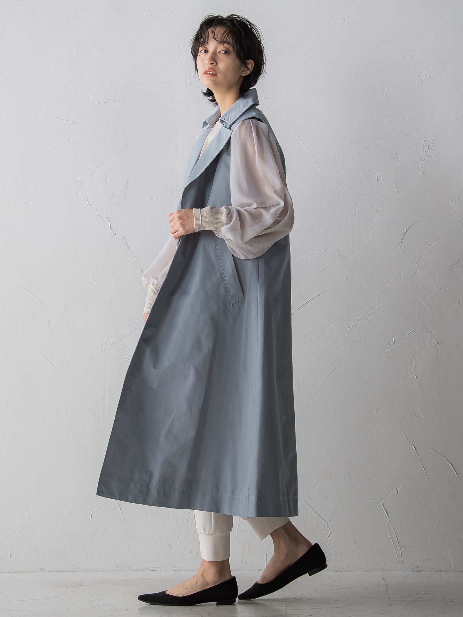 シャンブレー2WAYトレンチコート≪手洗い可能≫