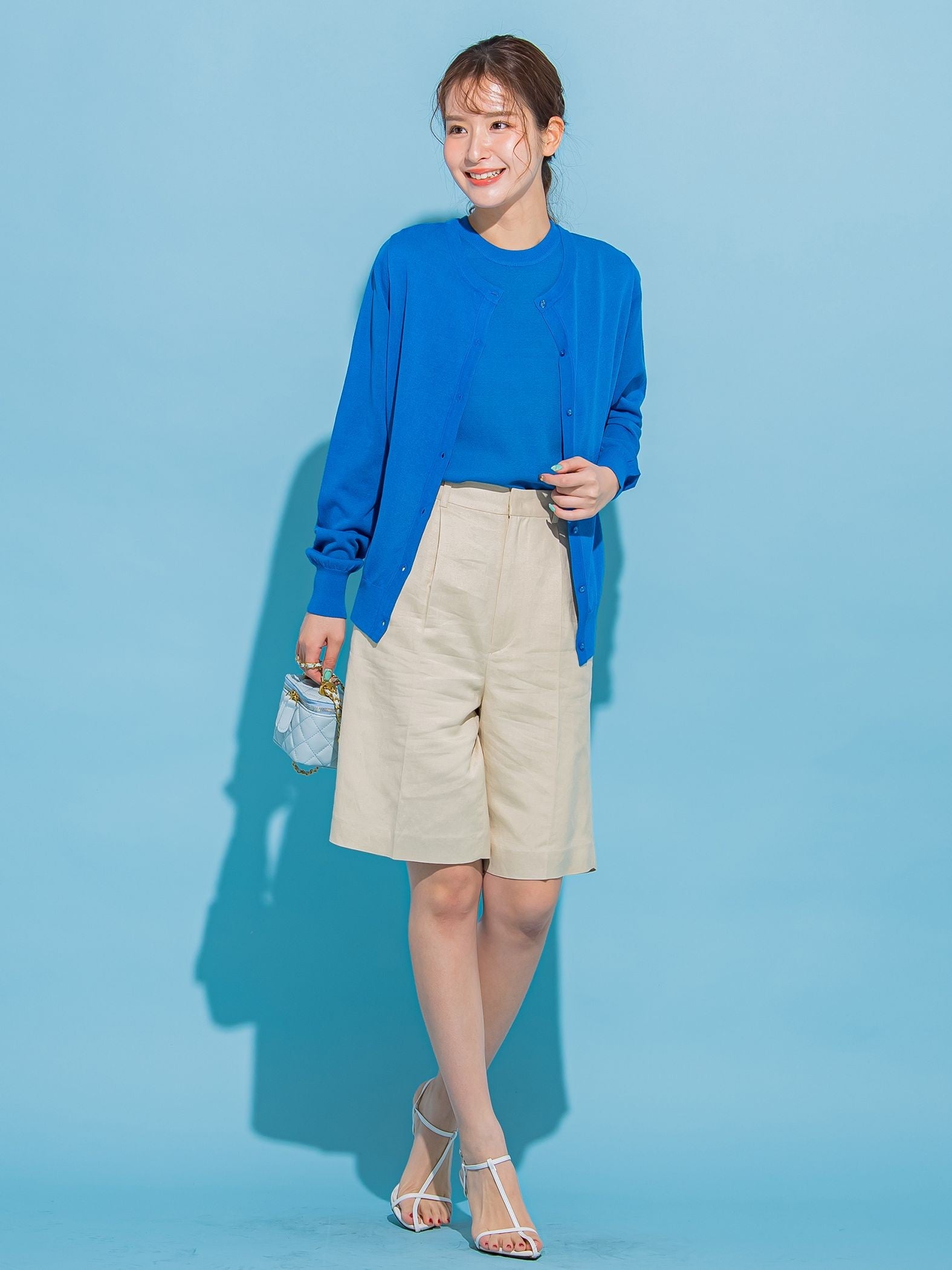 【ビッキー定番/新色登場!これからの夏に大活躍】麻タッチカーディガン《手洗い可能》