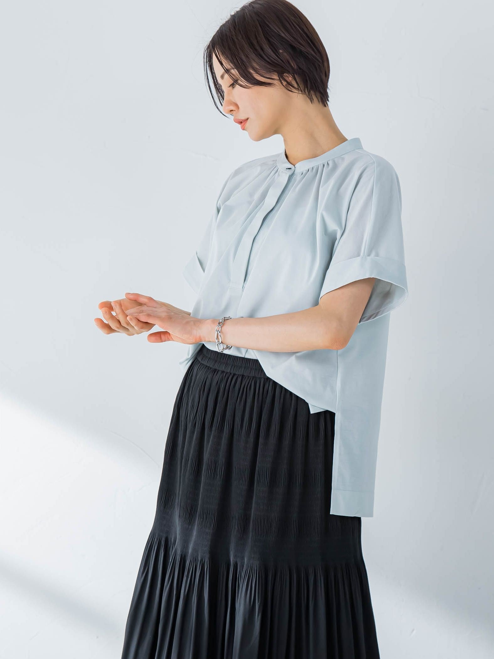 ライクアウーヴンカットソー≪接触冷感/シワになりにくい≫