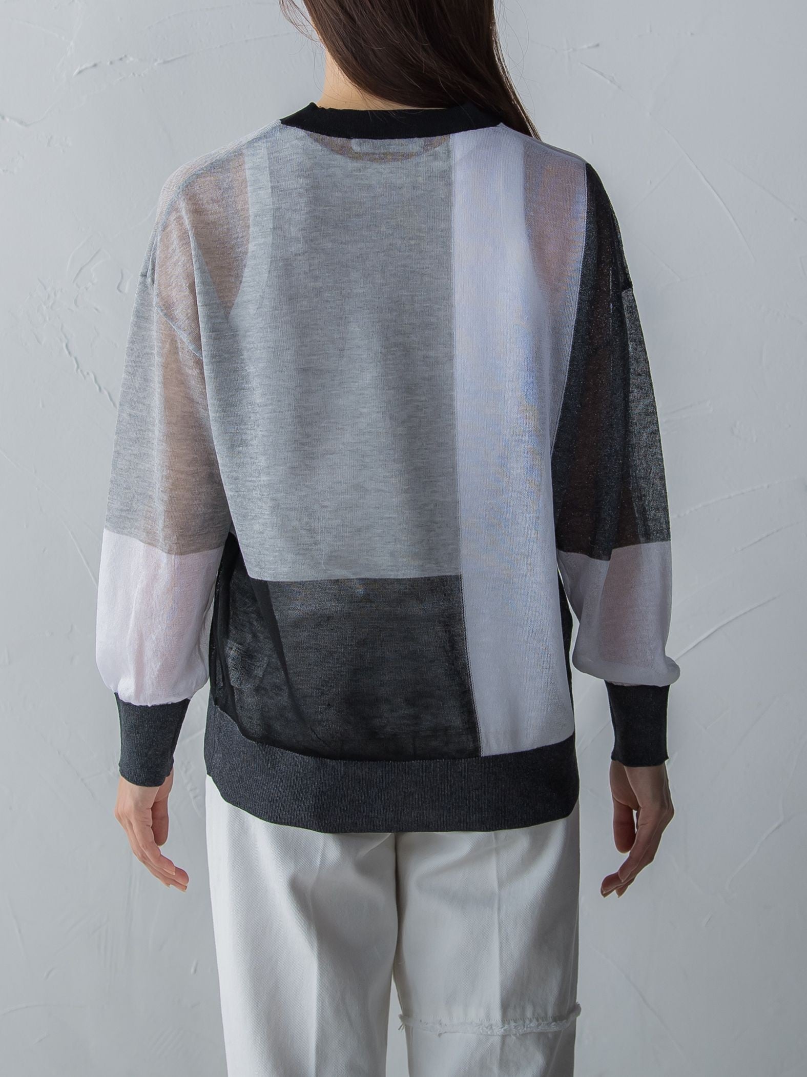 LEVITAブロッキングシアーカーディガン≪手洗い可能≫