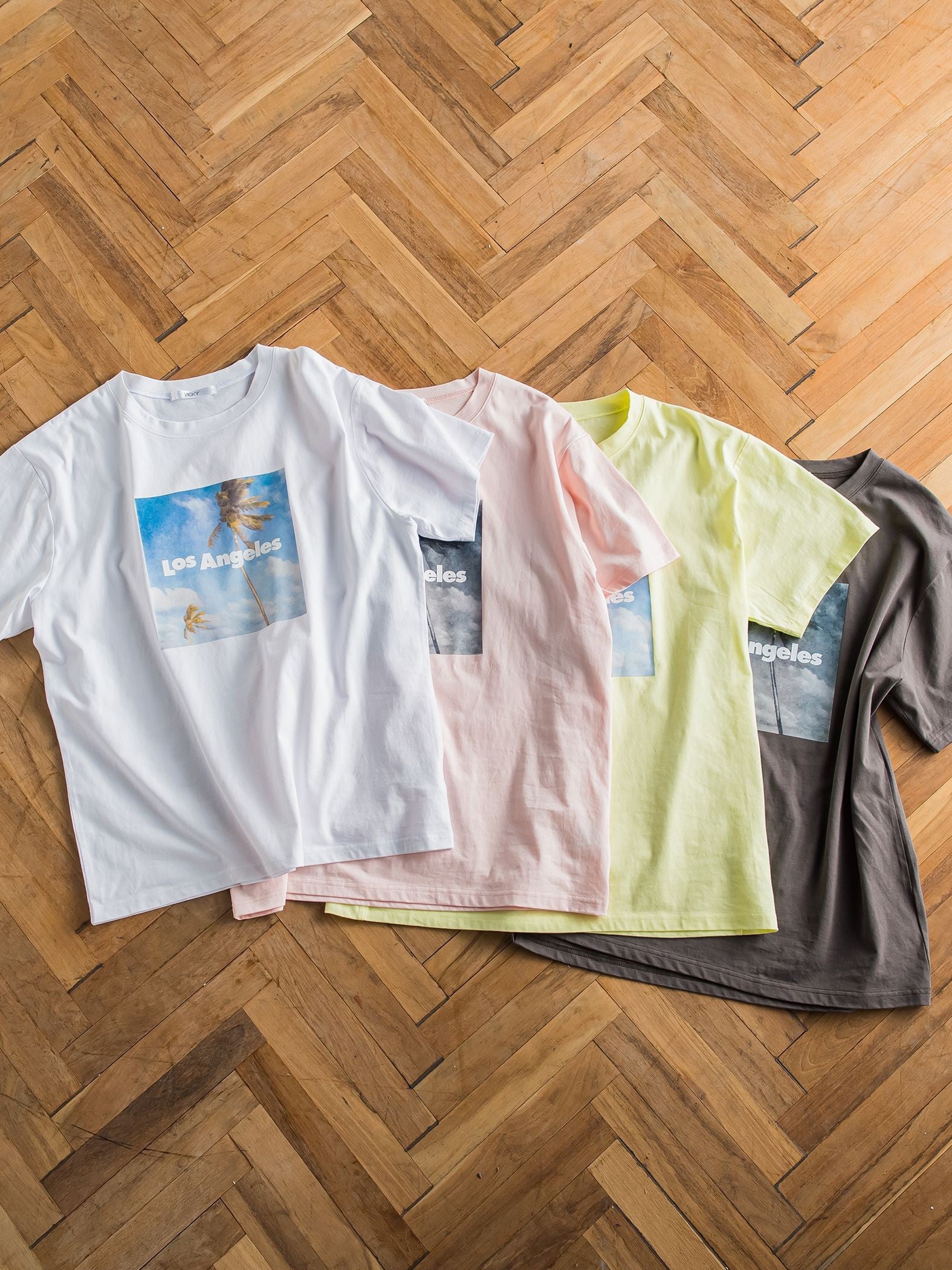 【畔勝遥さんコラボ商品】《unisex》Palm treeフォトプリントTシャツ《洗濯機で洗える》