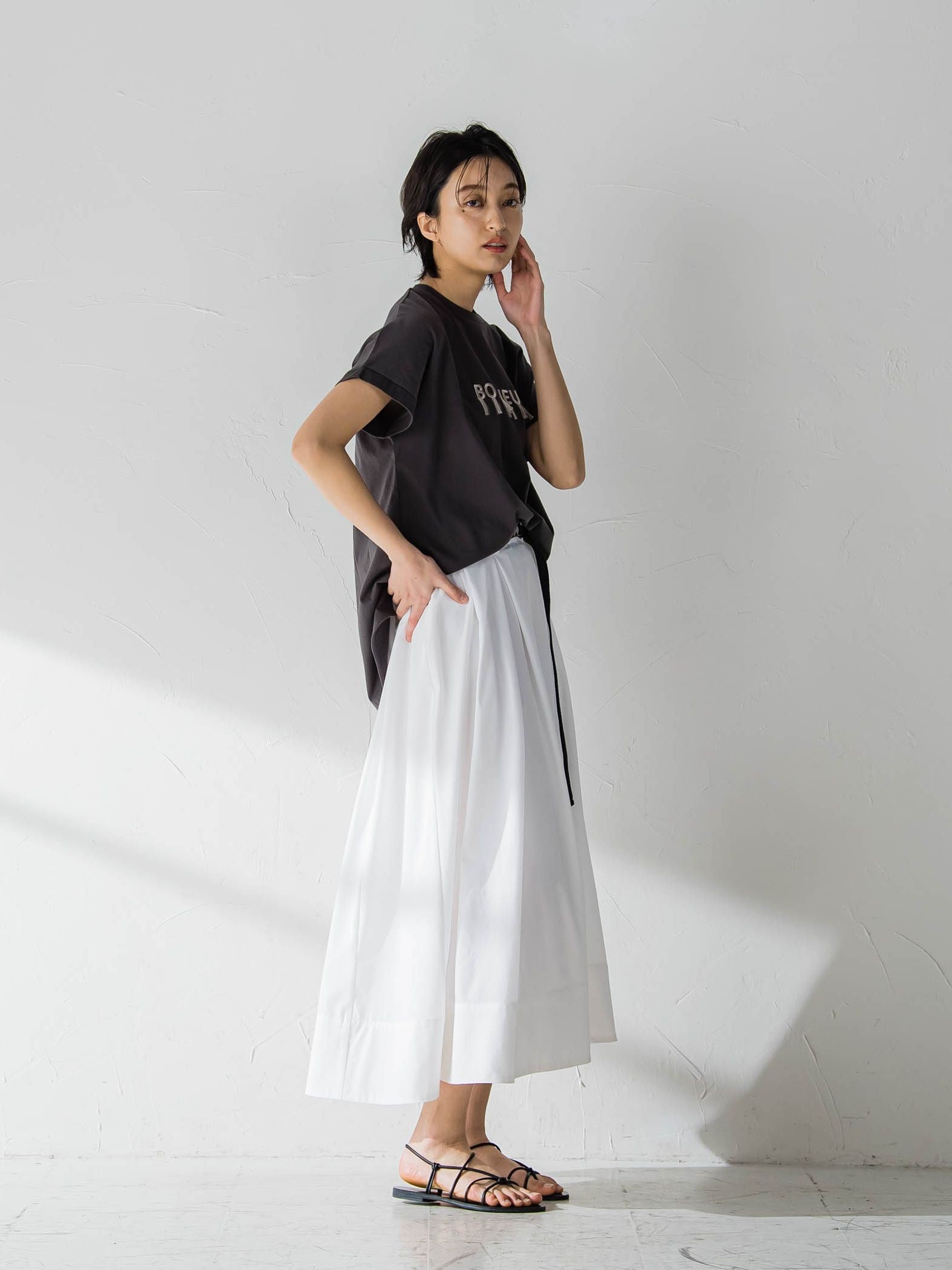 フリンジロゴTシャツ≪洗濯機で洗える≫