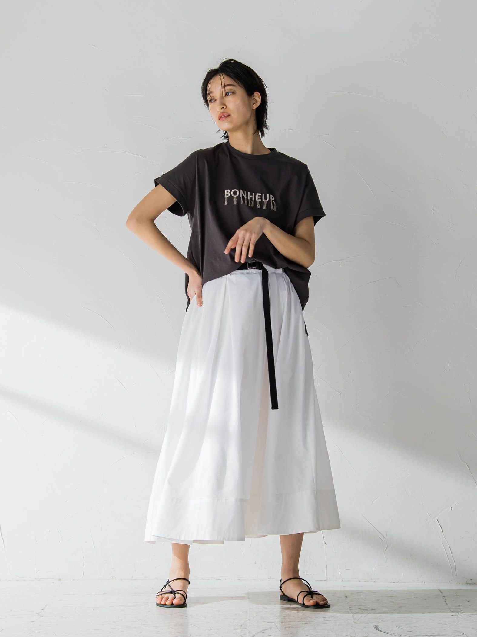 フリンジロゴTシャツ≪洗濯機で洗える≫