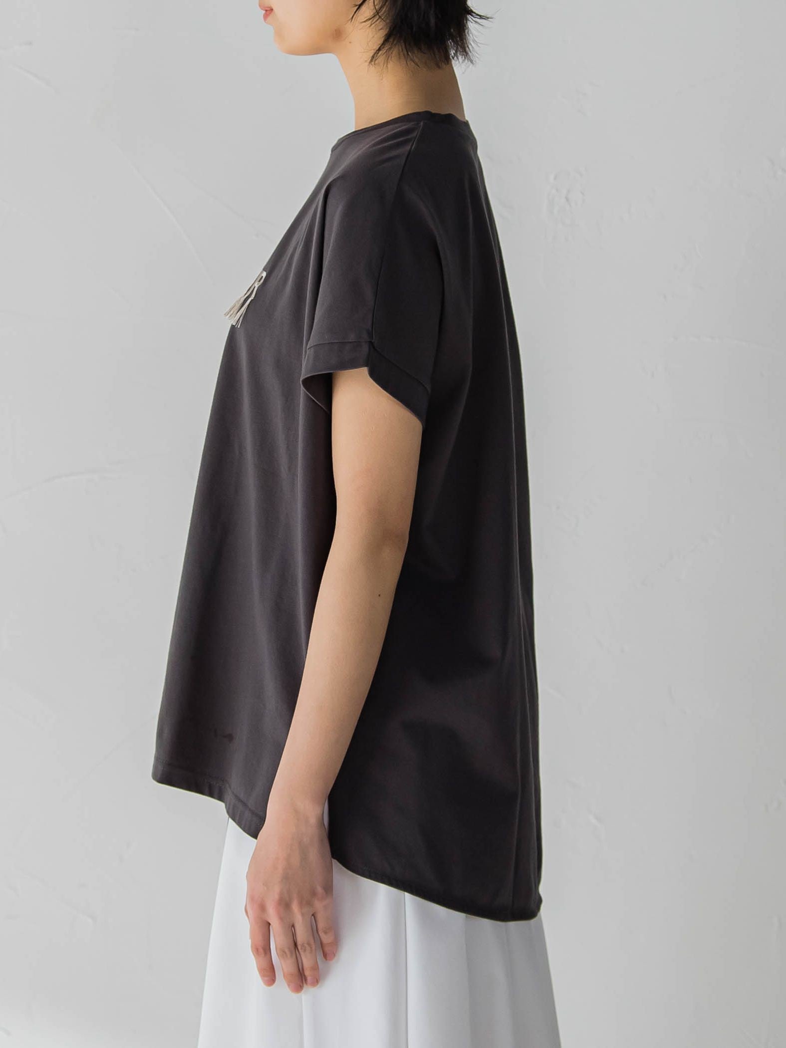 フリンジロゴTシャツ≪洗濯機で洗える≫